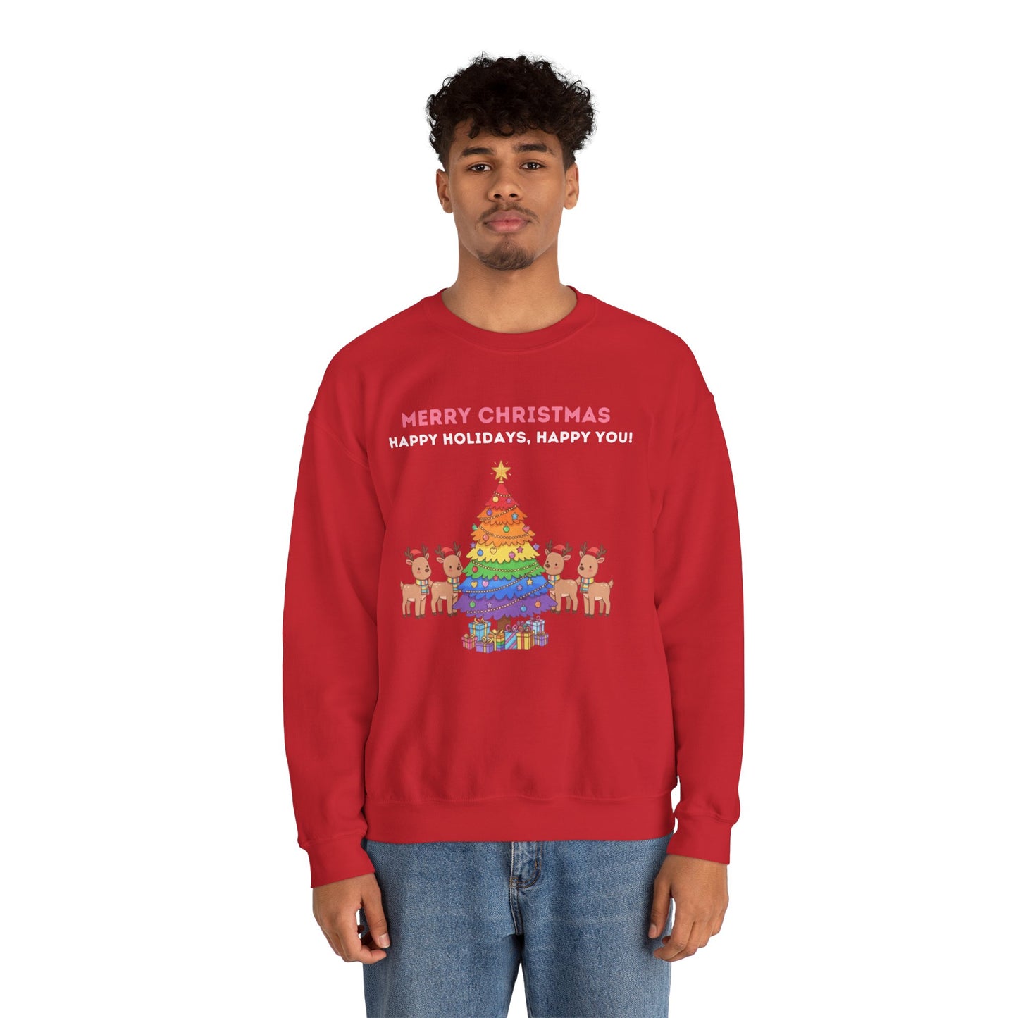 LGBTQ+ Pride Unisex Ugly Christmas Sweatshirt