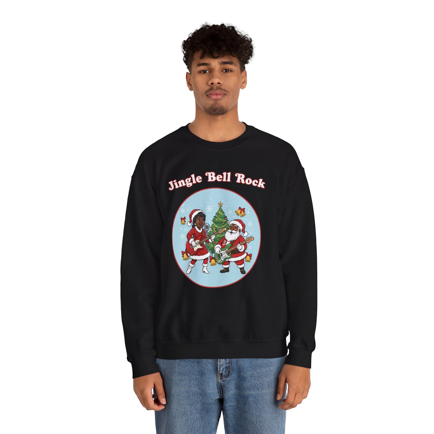 Jingle Bell Rock (Dark Tone) Unisex Ugly Christmas Sweatshirt