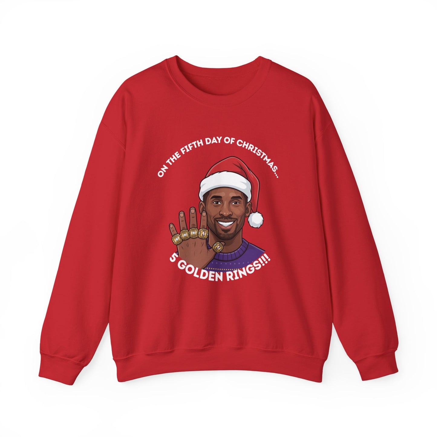 Kobe Bryant 5 Golden Rings Unisex Ugly Christmas Sweatshirt
