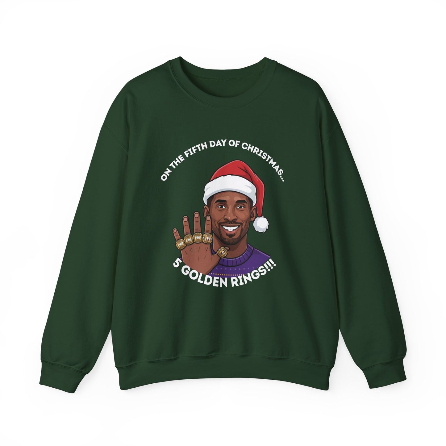 Kobe Bryant 5 Golden Rings Unisex Ugly Christmas Sweatshirt