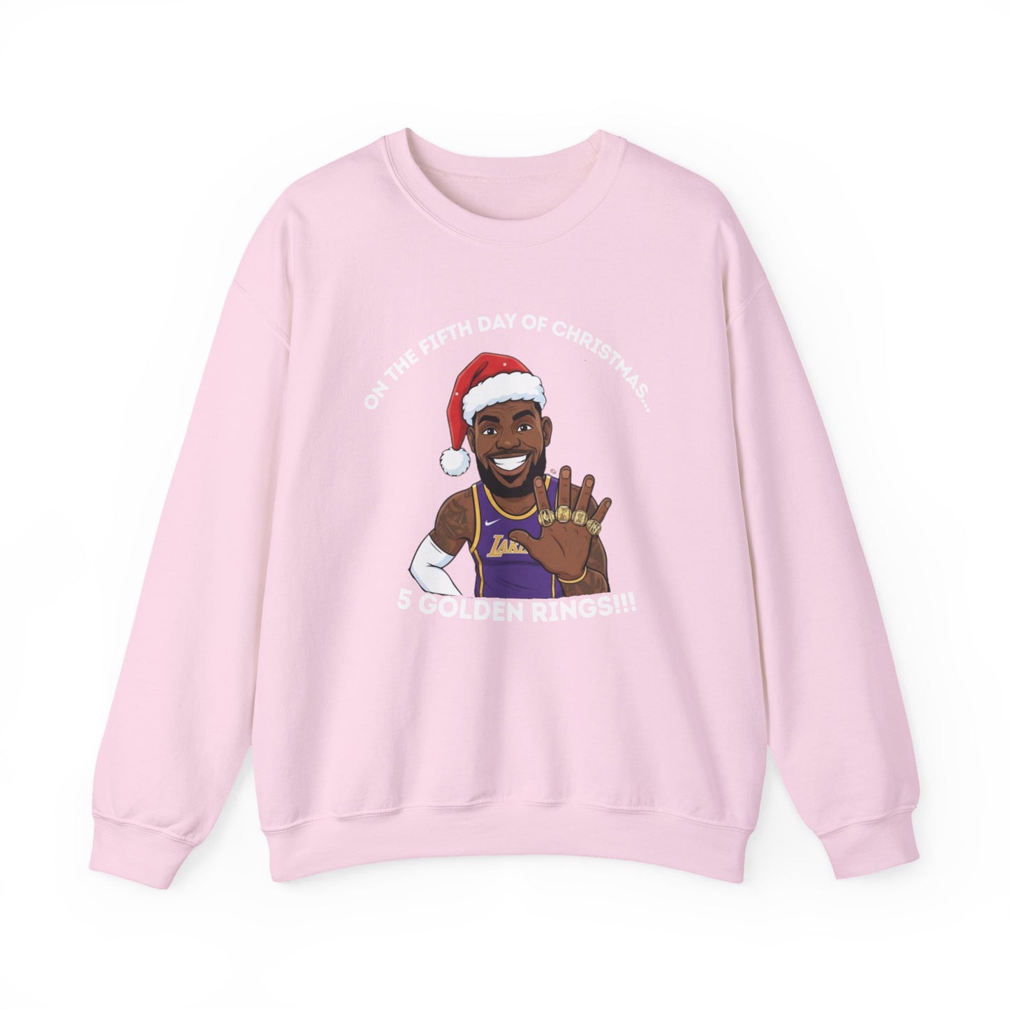 Lebron James 5 Golden Rings Unisex Ugly Christmas Sweatshirt
