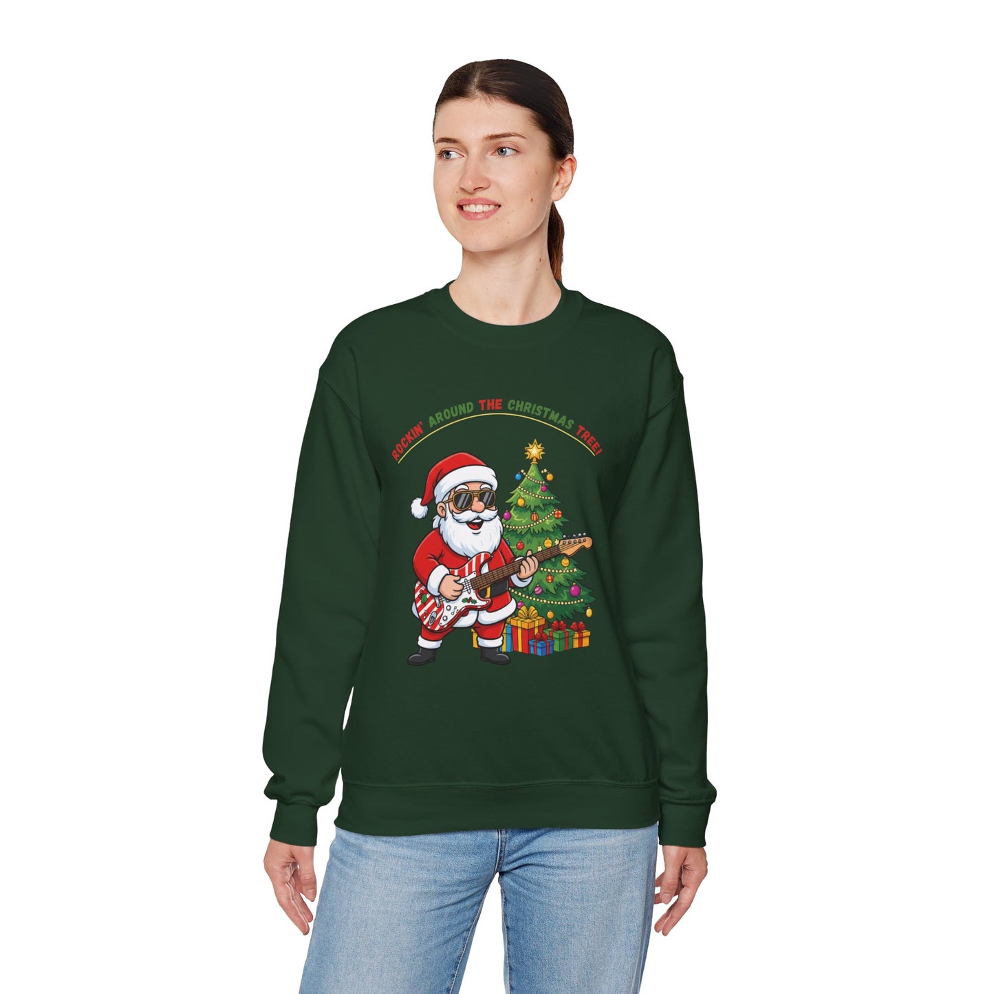 Rocking Around (Light Tone) Unisex Ugly Christmas Sweatshirt