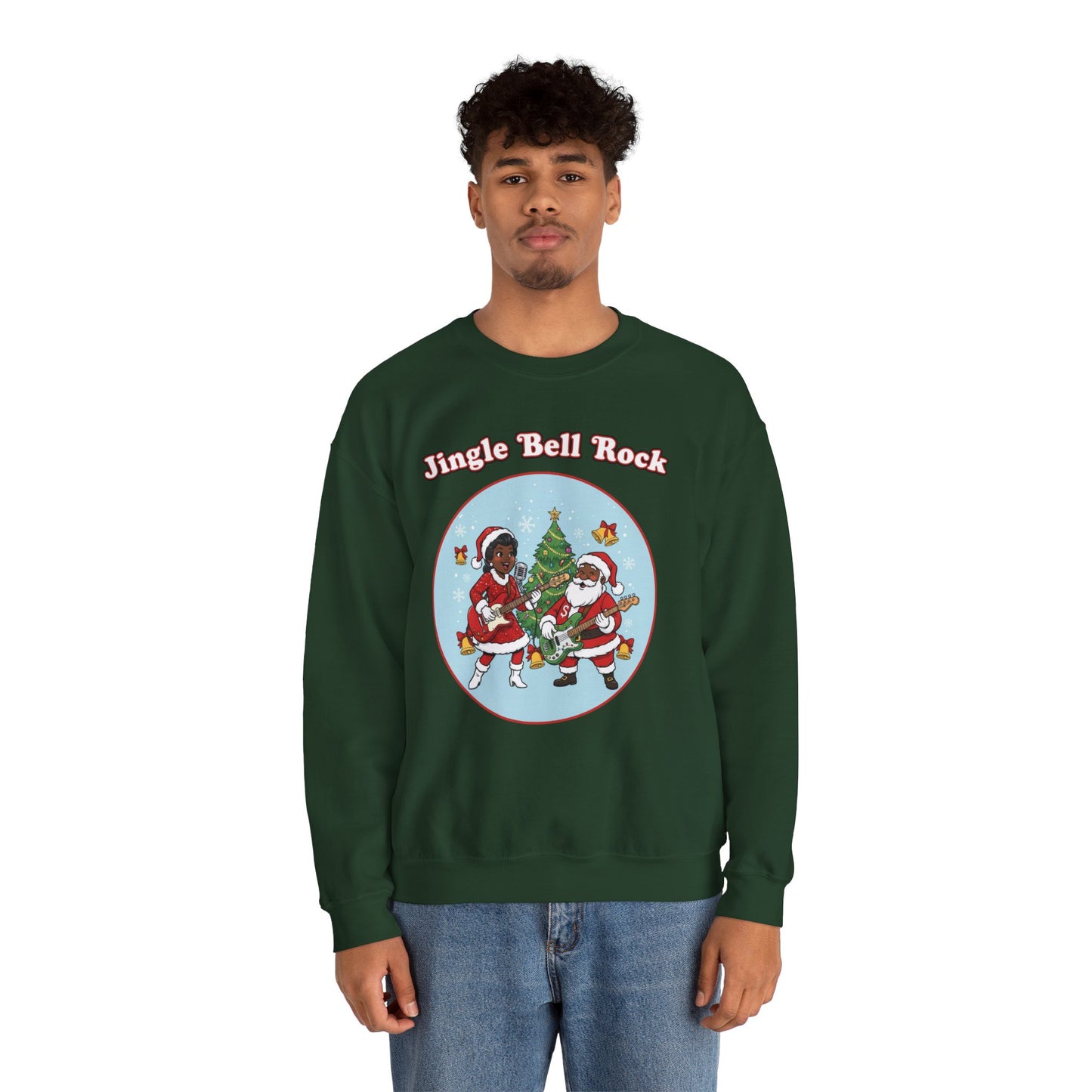 Jingle Bell Rock (Dark Tone) Unisex Ugly Christmas Sweatshirt