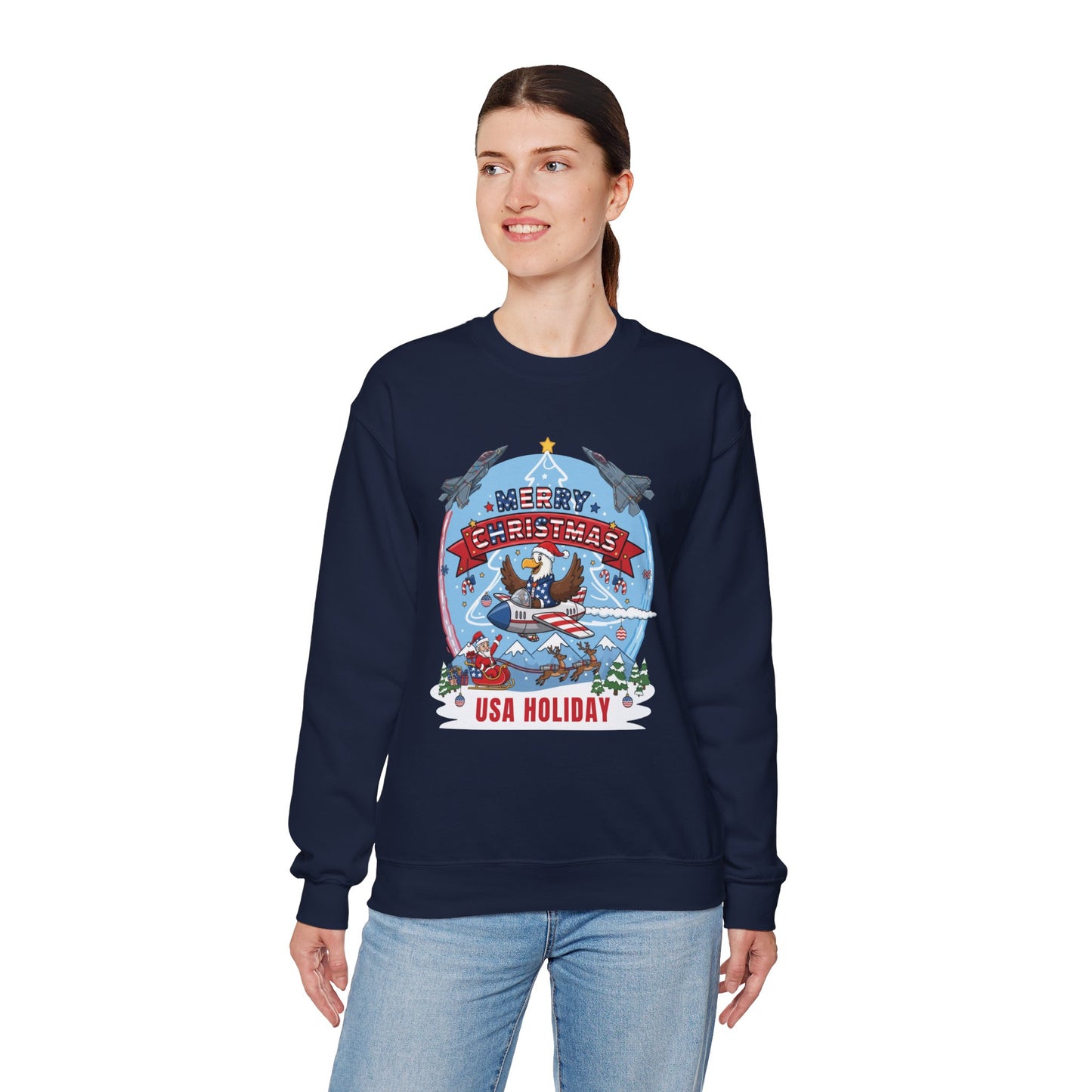 USA Holiday Unisex Ugly Christmas Sweatshirt
