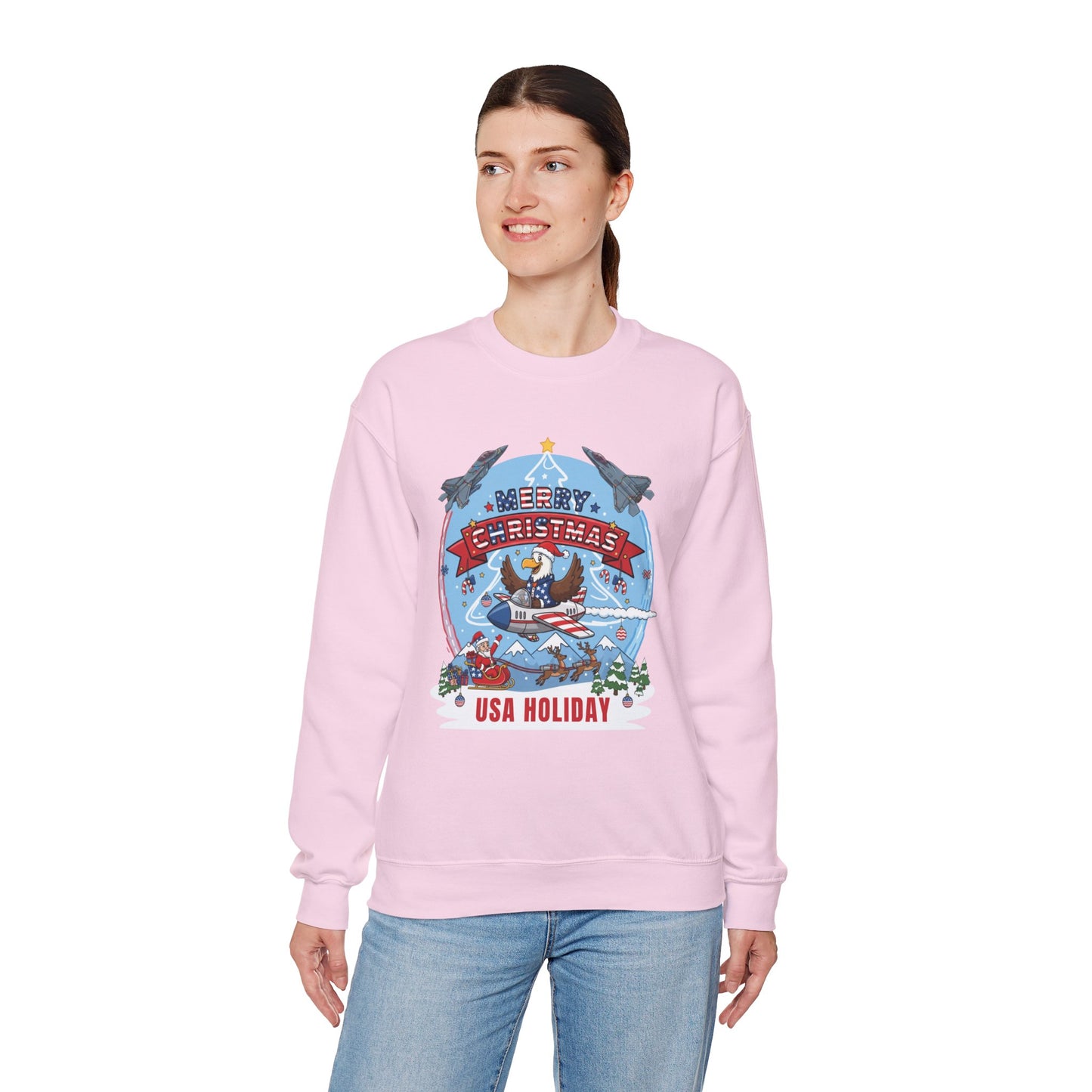USA Holiday Unisex Ugly Christmas Sweatshirt