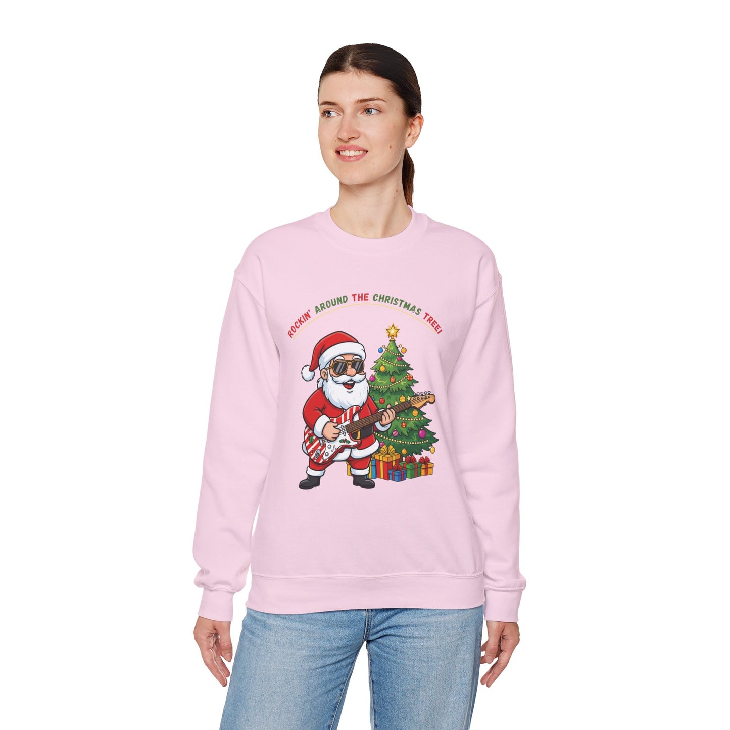 Rocking Around (Light Tone) Unisex Ugly Christmas Sweatshirt