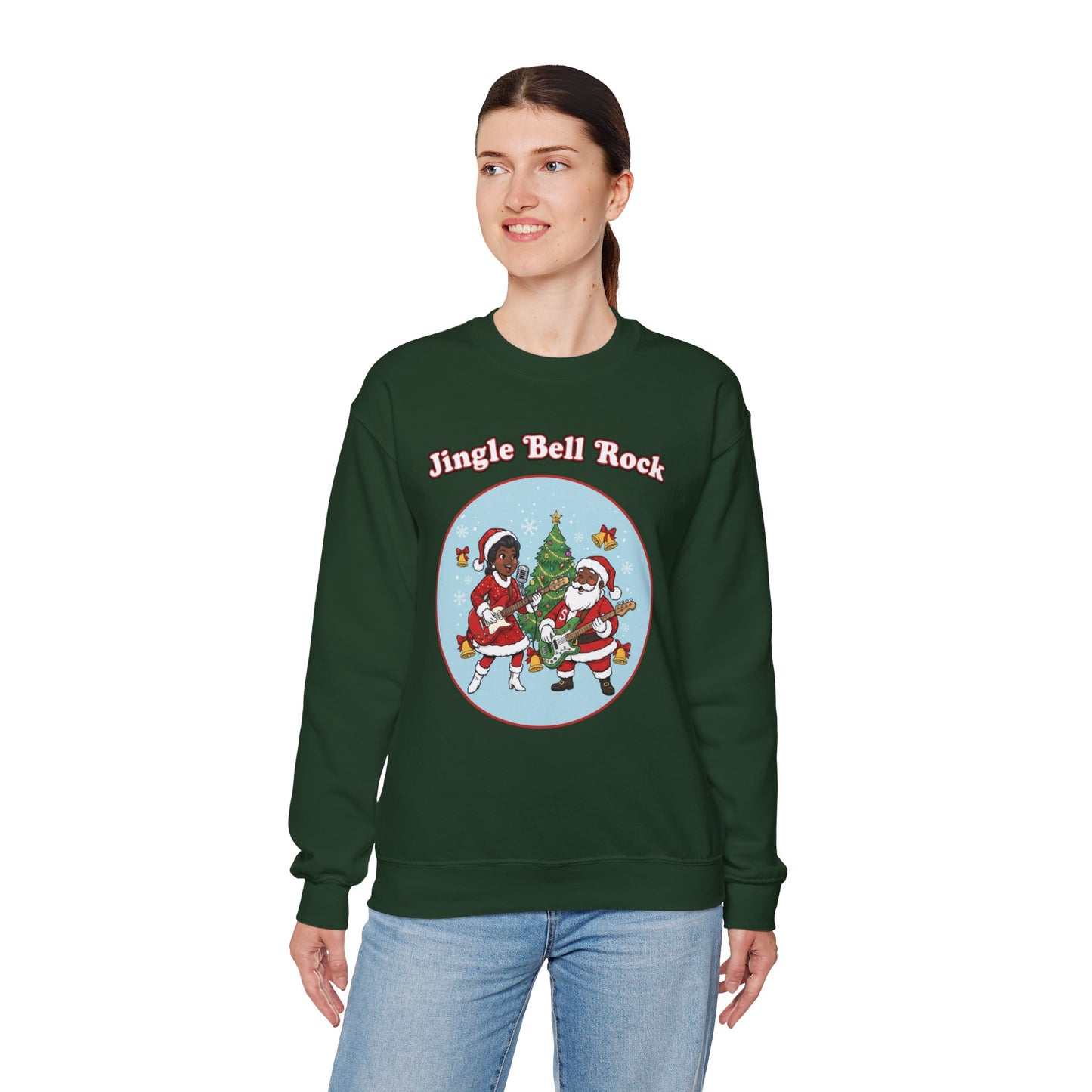 Jingle Bell Rock (Dark Tone) Unisex Ugly Christmas Sweatshirt