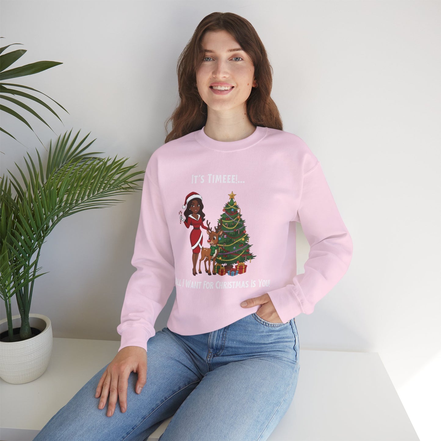 All I Want For Christmas (Dark Tone) Unisex Ugly Christmas Sweatshirt