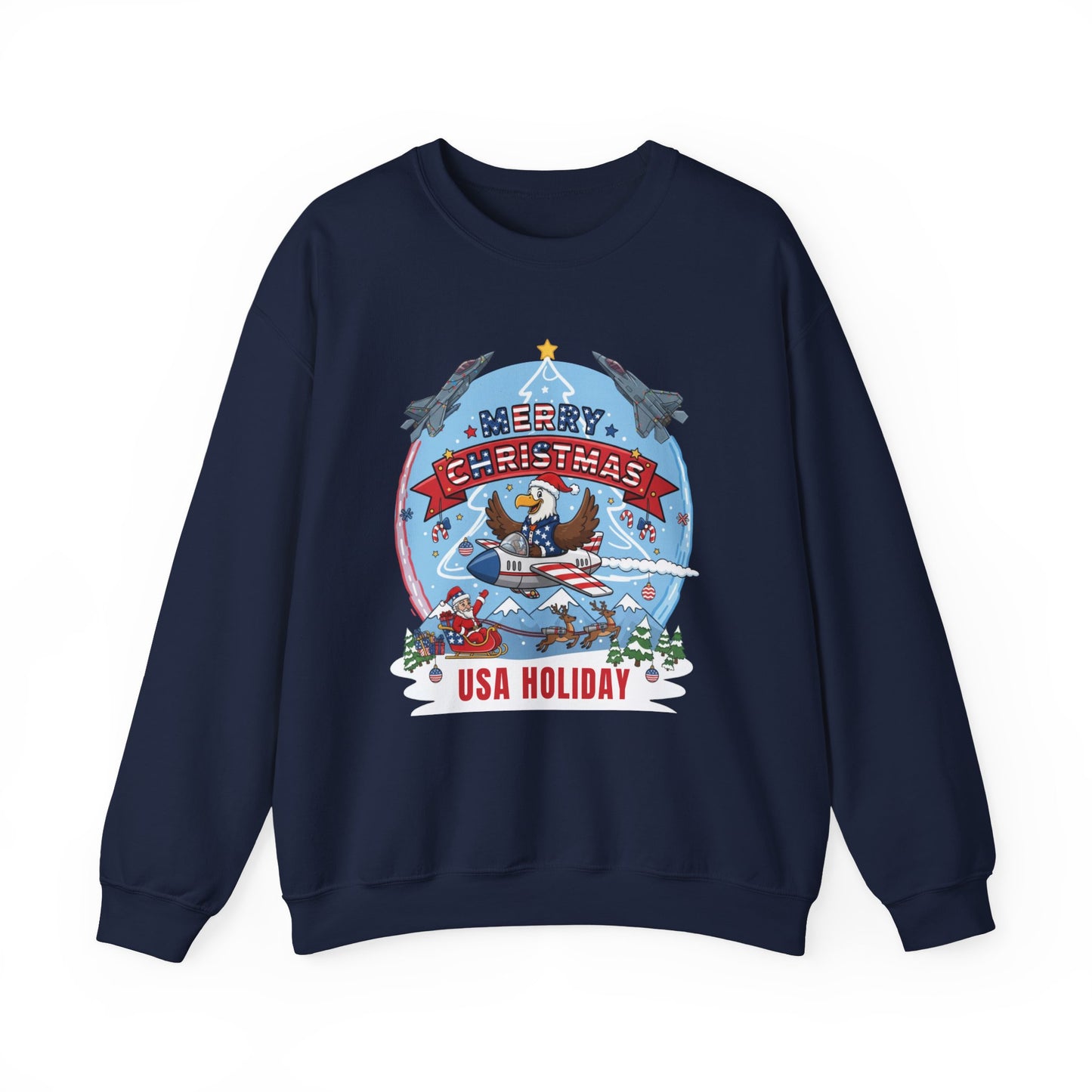 USA Holiday Unisex Ugly Christmas Sweatshirt