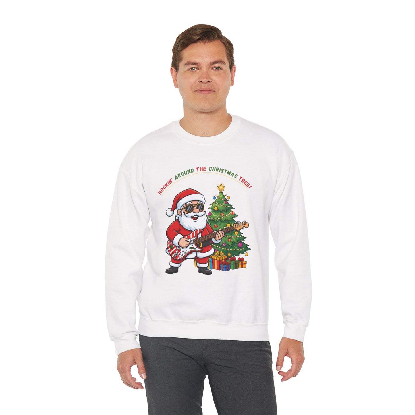 Rocking Around (Light Tone) Unisex Ugly Christmas Sweatshirt