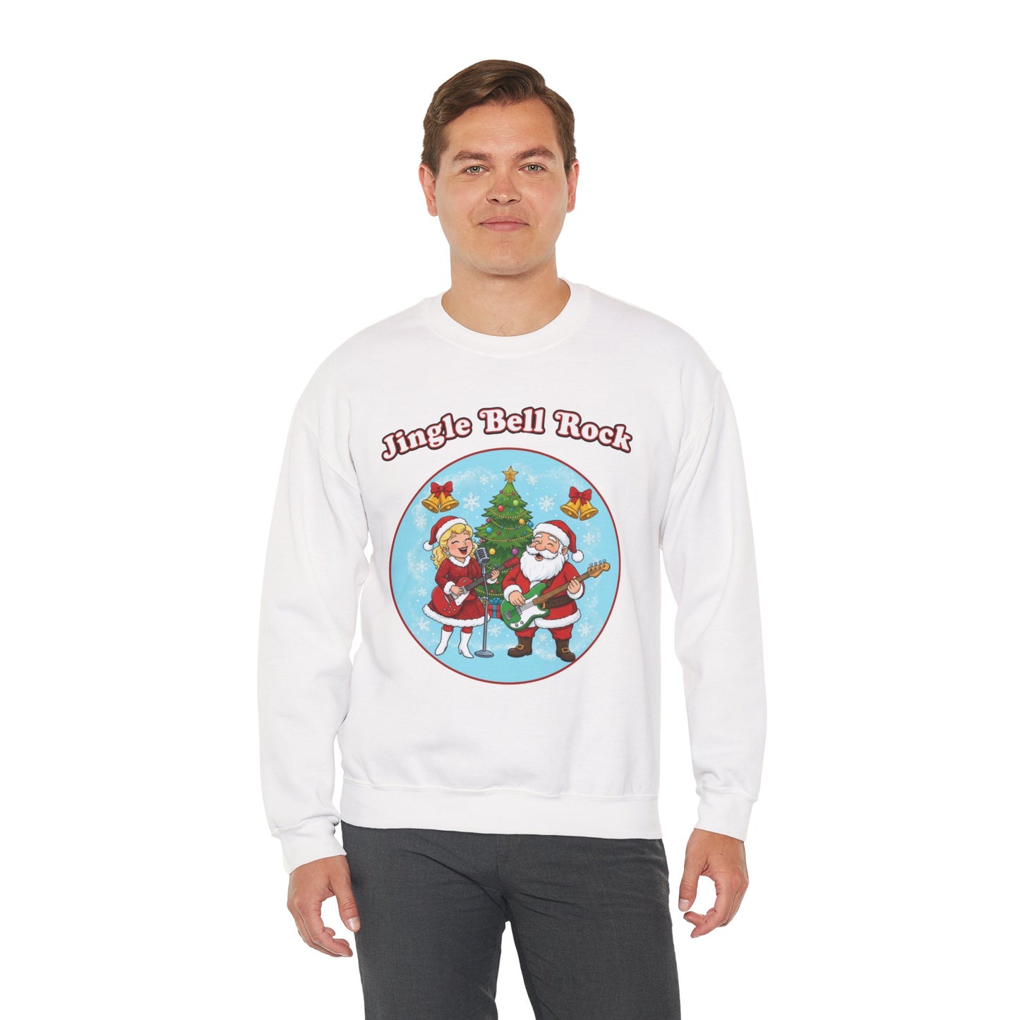 Jingle Bell Rock (Light Tone) Unisex Ugly Christmas Sweatshirt