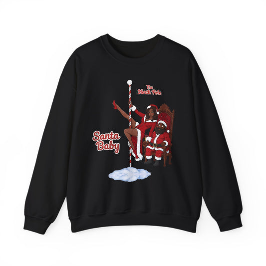 Santa Baby (Dark Tone) Unixsex Ugly Christmas Sweatshirt