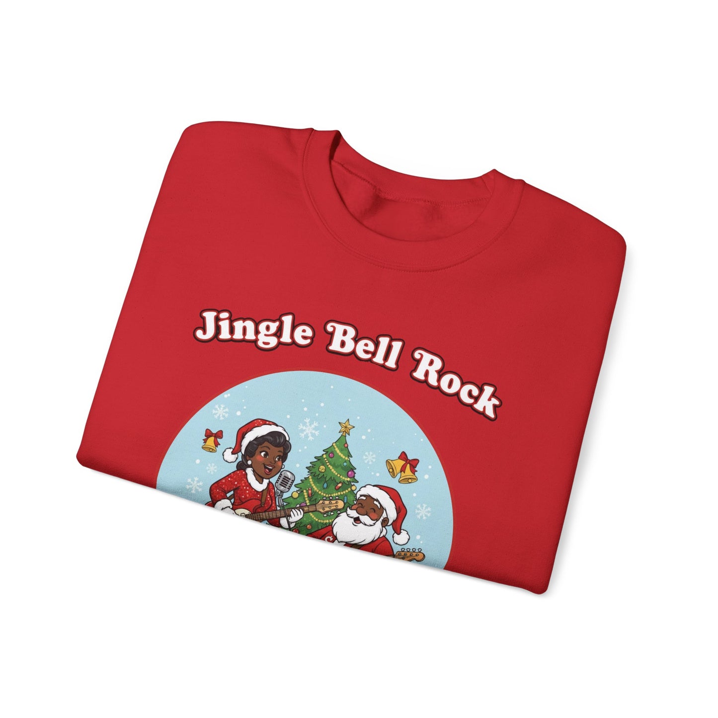 Jingle Bell Rock (Dark Tone) Unisex Ugly Christmas Sweatshirt