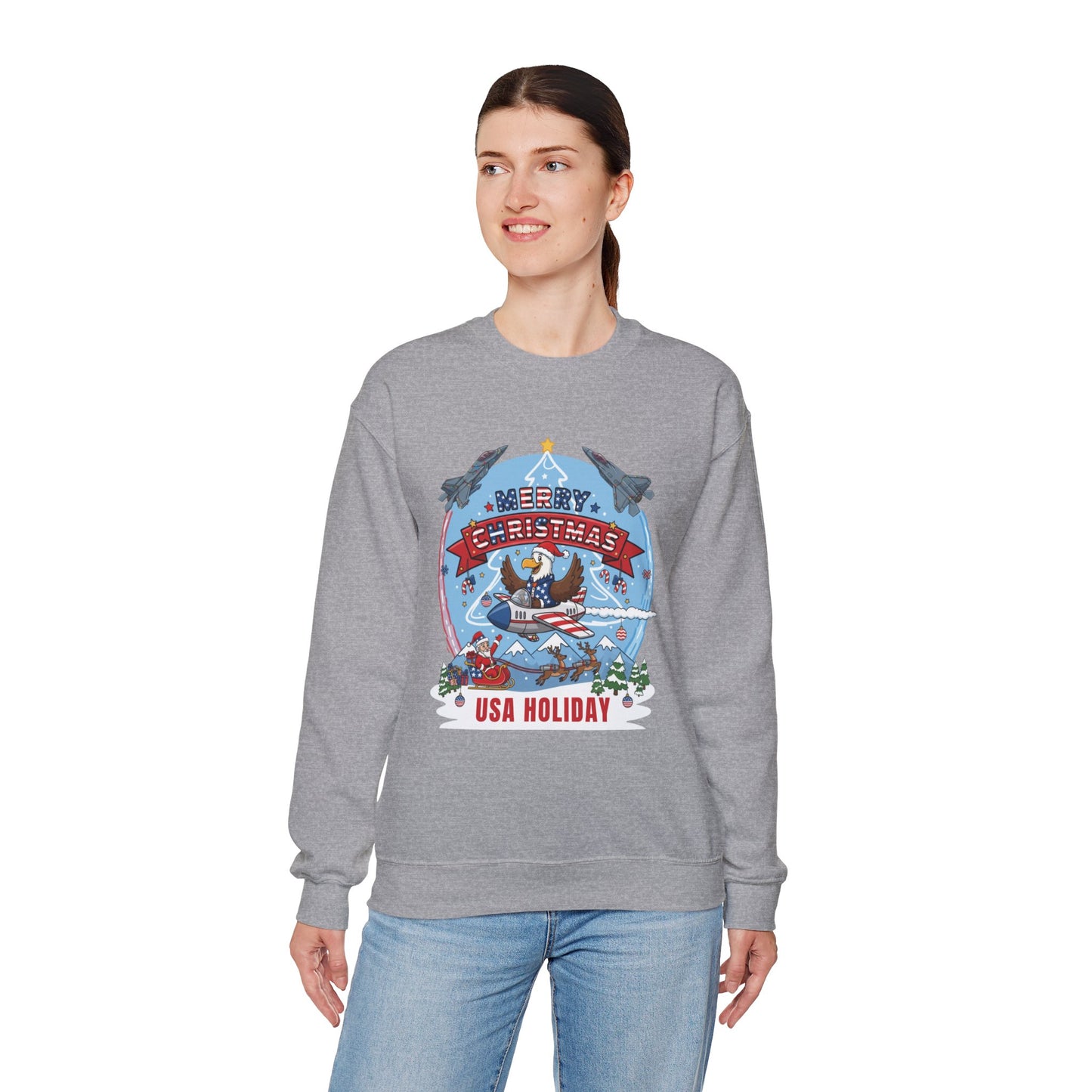 USA Holiday Unisex Ugly Christmas Sweatshirt