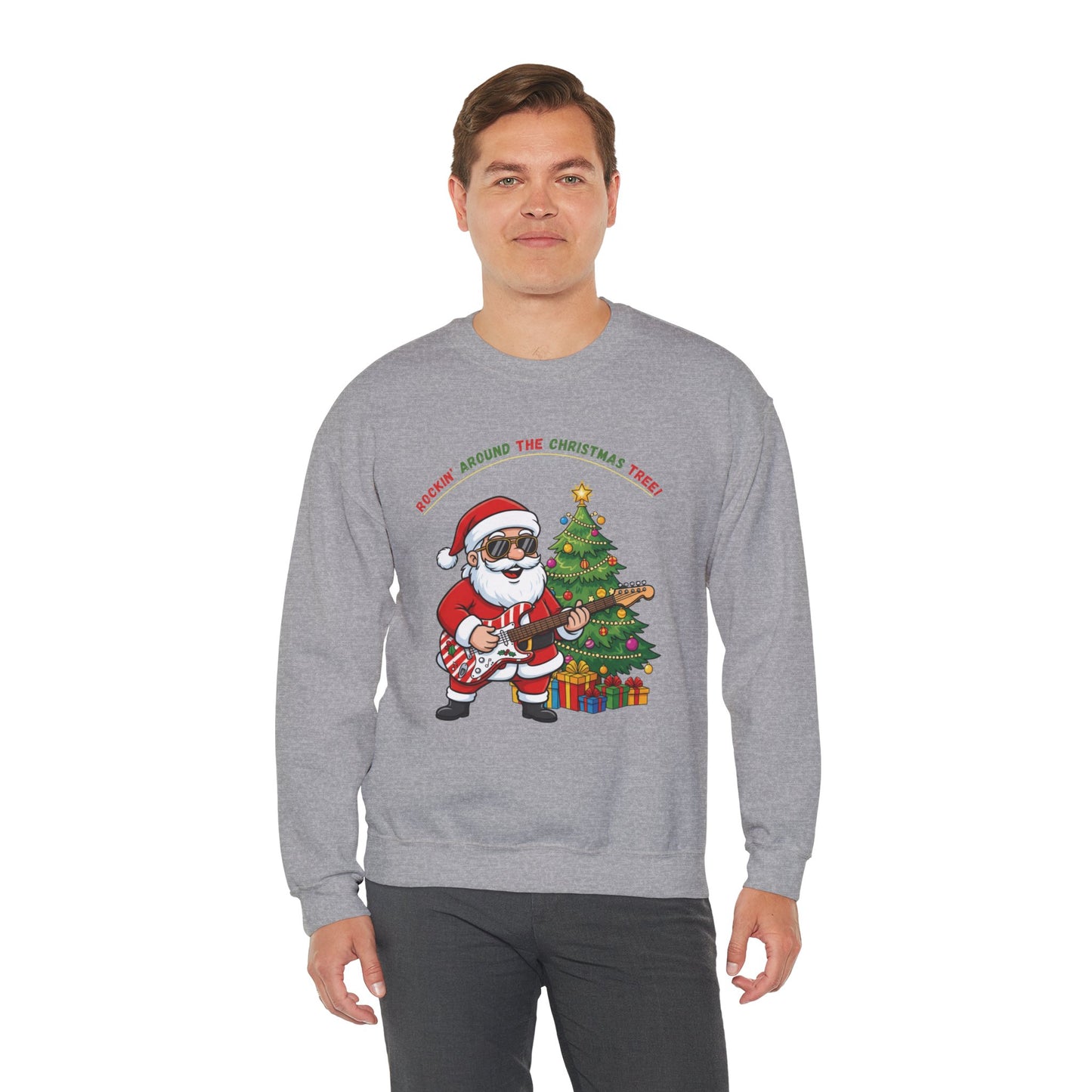 Rocking Around (Light Tone) Unisex Ugly Christmas Sweatshirt