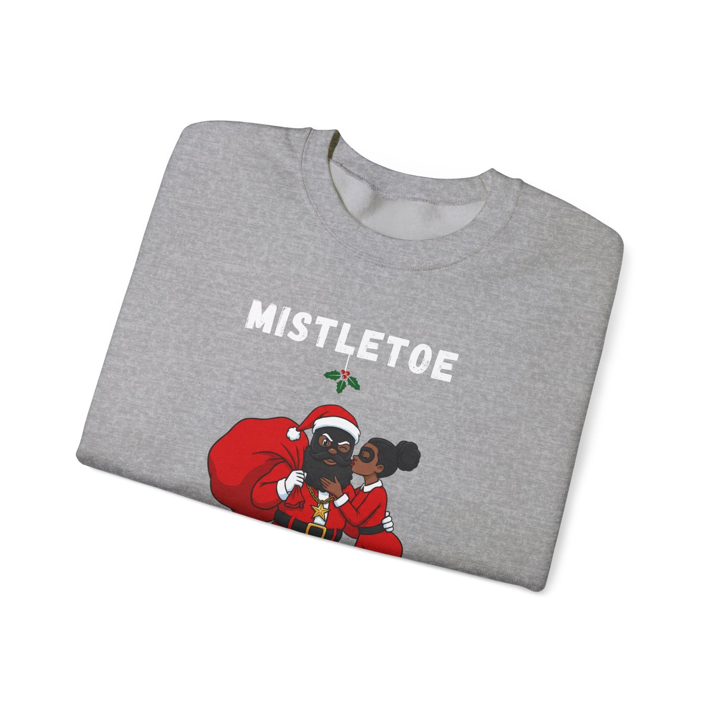 Mistletoe Mayhem (Dark Tone) Unisex Ugly Christmas Sweatshirt