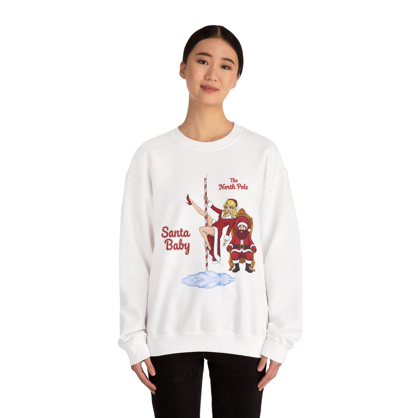 Santa Baby (Light Tone) Unisex Ugly Christmas Sweatshirt
