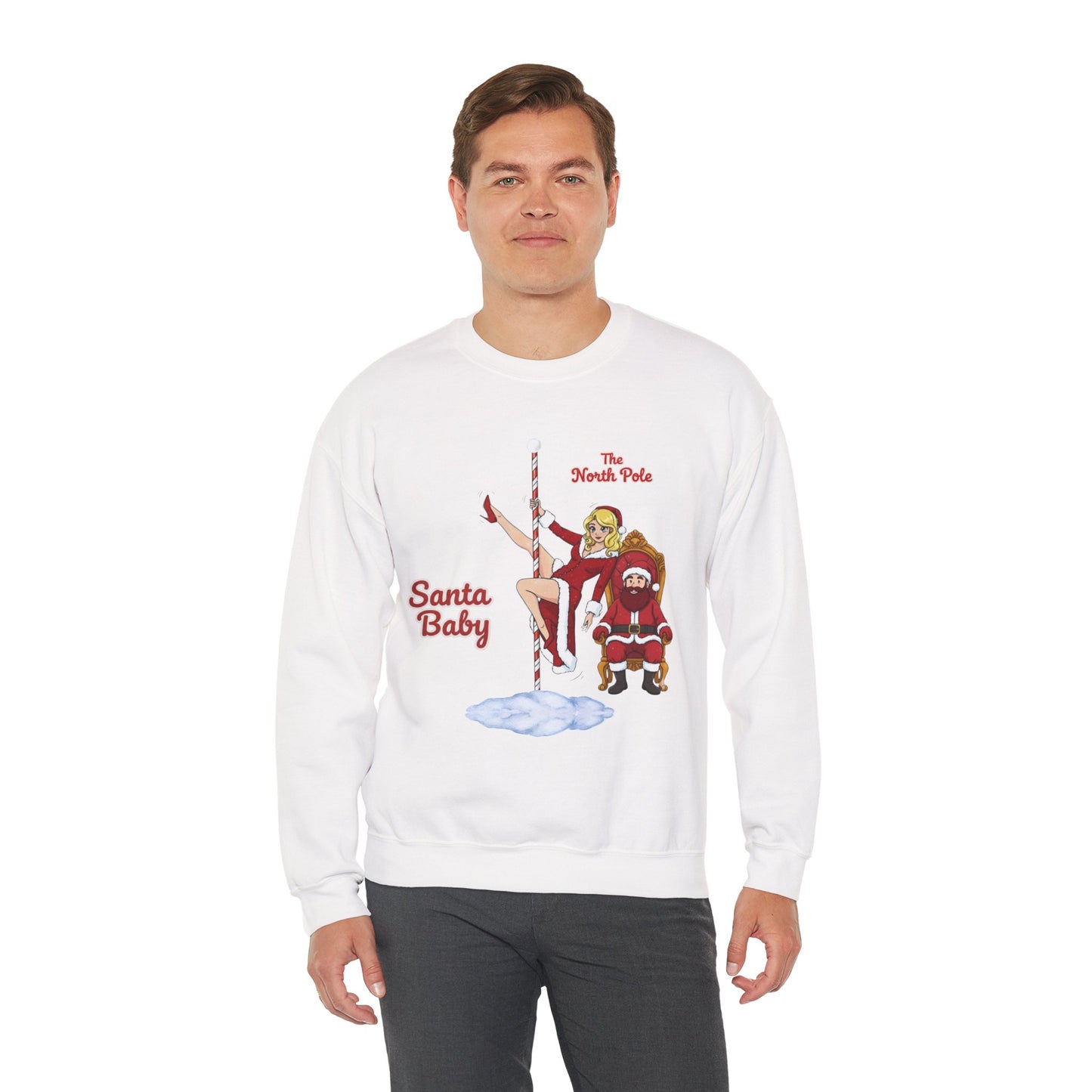 Santa Baby (Light Tone) Unisex Ugly Christmas Sweatshirt
