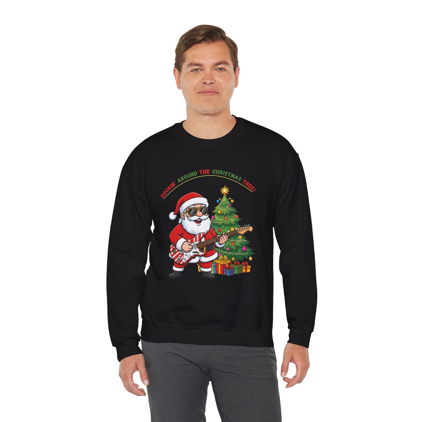 Rocking Around (Light Tone) Unisex Ugly Christmas Sweatshirt