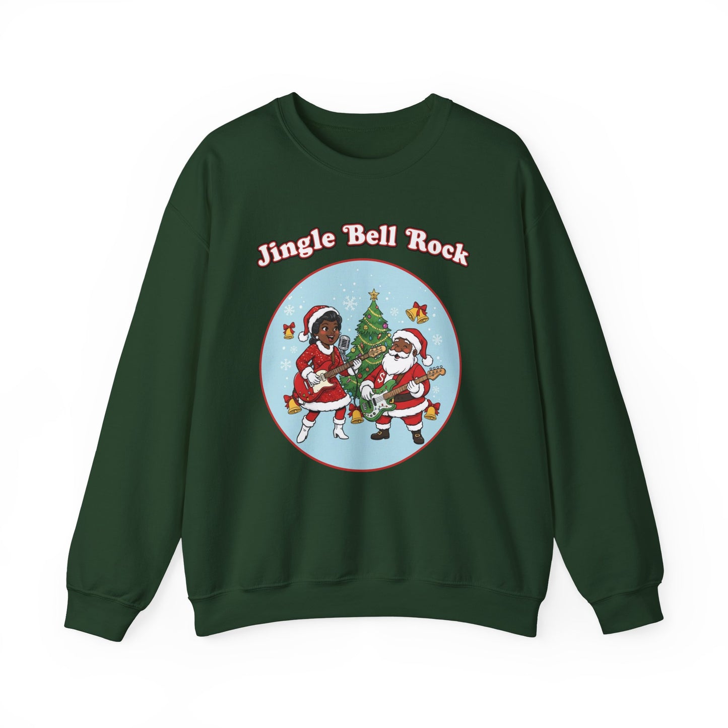 Jingle Bell Rock (Dark Tone) Unisex Ugly Christmas Sweatshirt