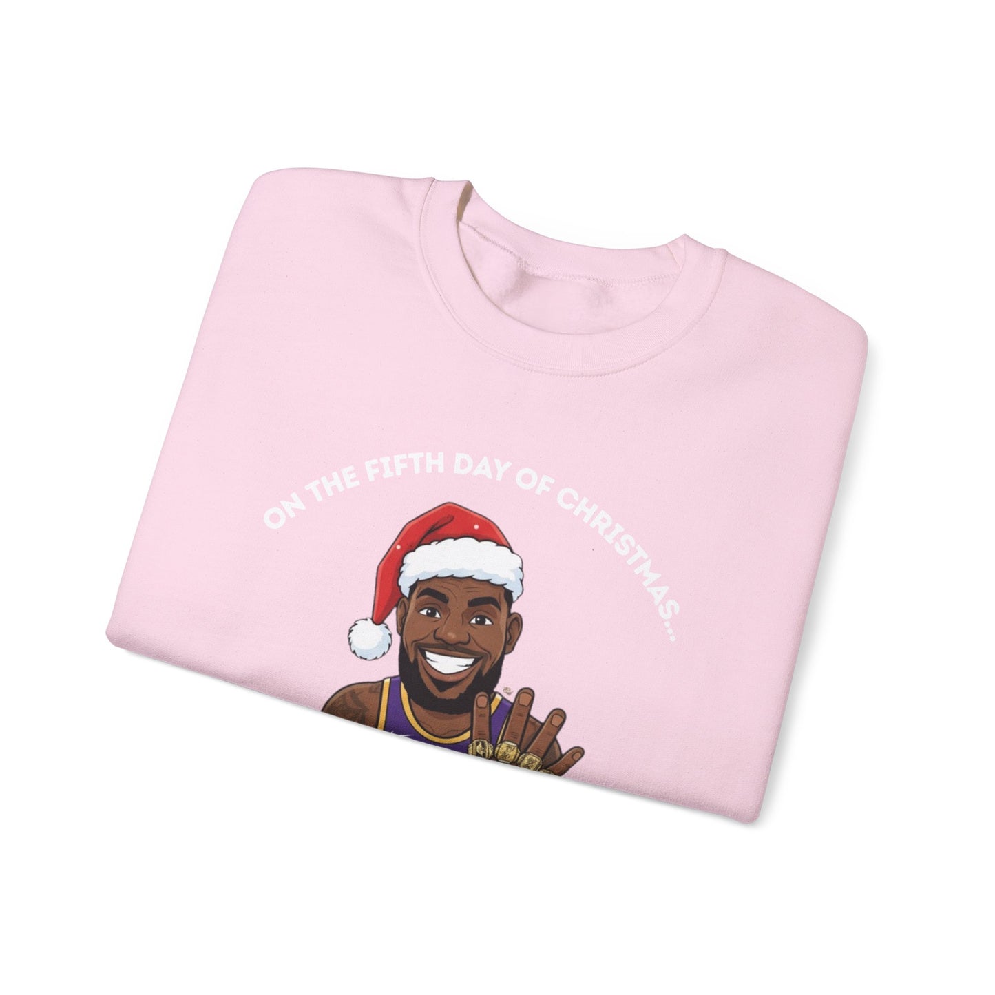 Lebron James 5 Golden Rings Unisex Ugly Christmas Sweatshirt