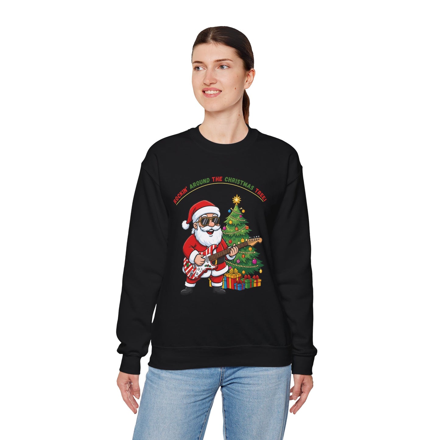 Rocking Around (Light Tone) Unisex Ugly Christmas Sweatshirt