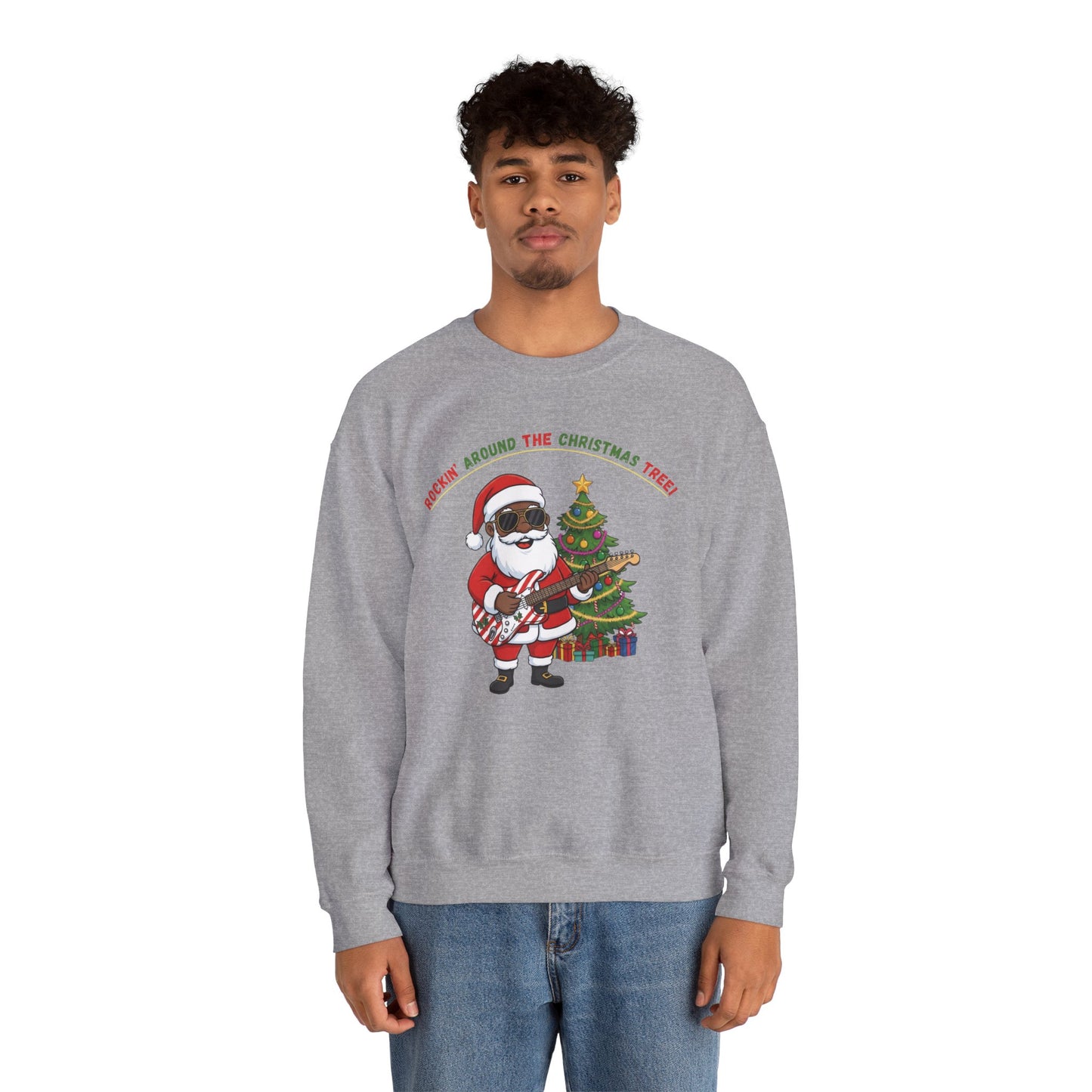 Rocking Around (Dark Tone) Unisex Ugly Christmas Sweatshirt