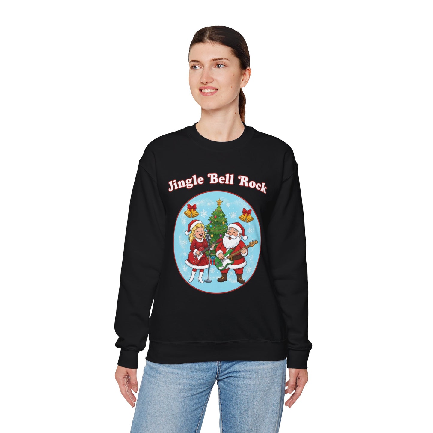 Jingle Bell Rock (Light Tone) Unisex Ugly Christmas Sweatshirt