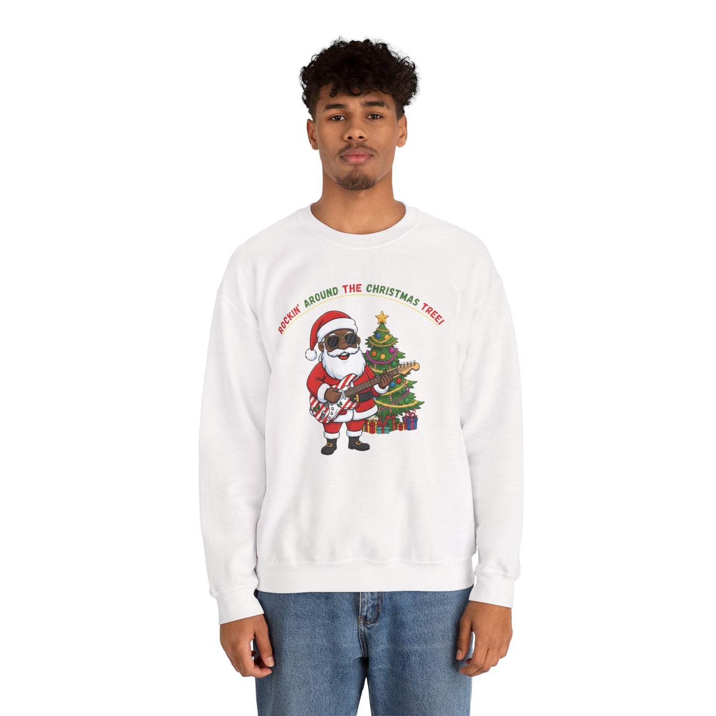 Rocking Around (Dark Tone) Unisex Ugly Christmas Sweatshirt