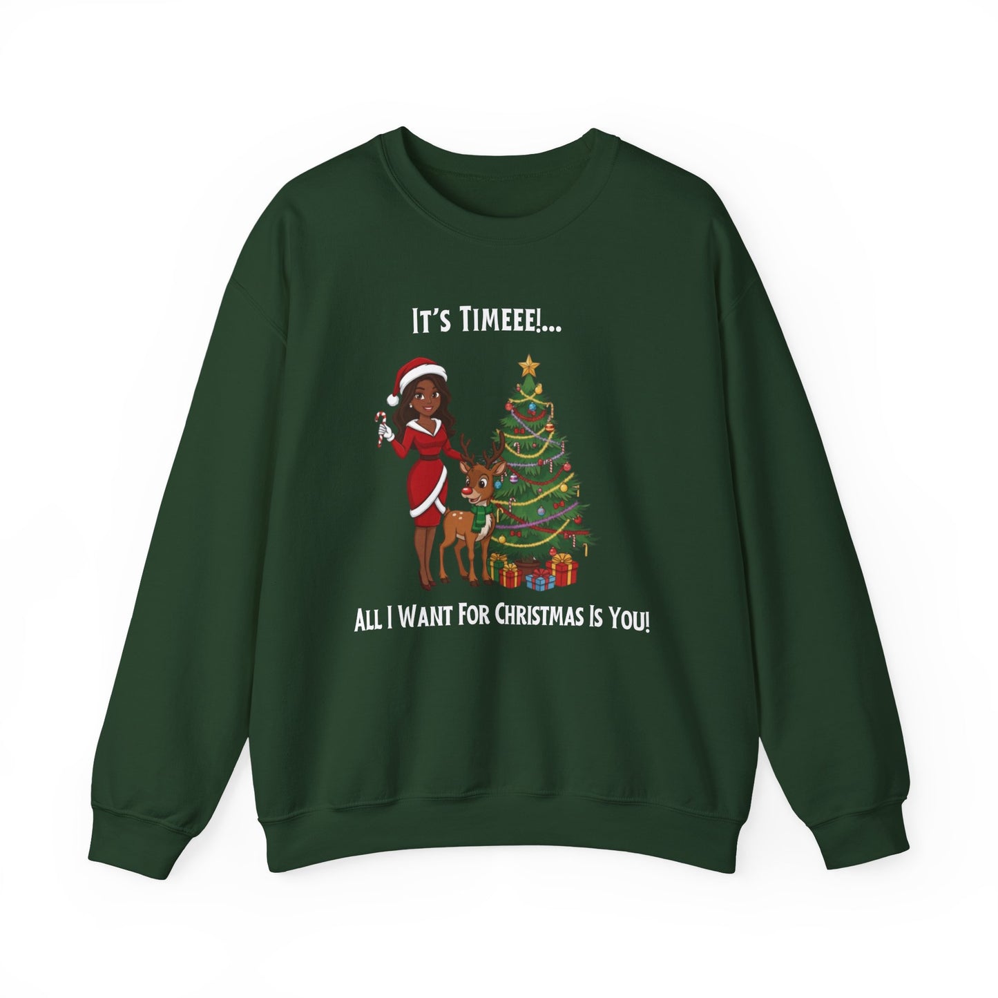 All I Want For Christmas (Dark Tone) Unisex Ugly Christmas Sweatshirt