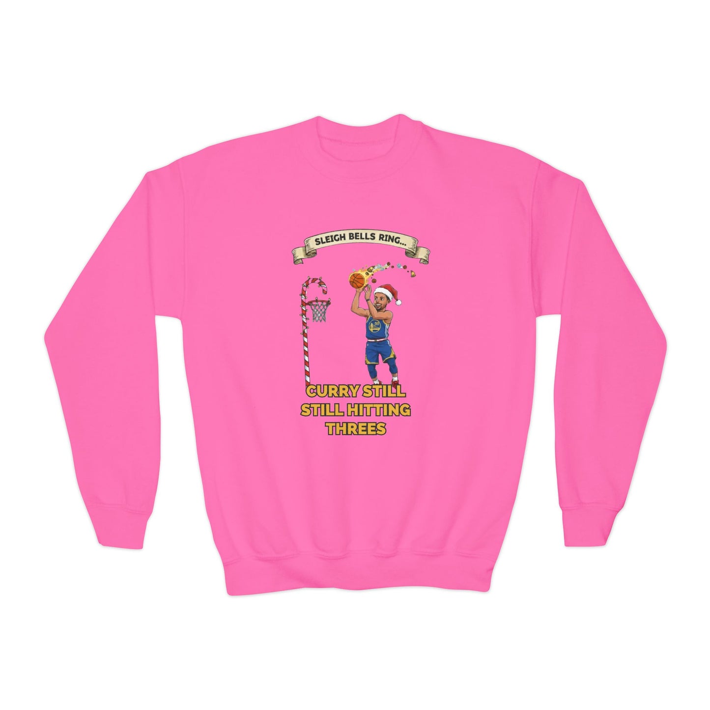 Youth - Steph Curry Still Hitting Threes Ugly Christmas Sweatshirt