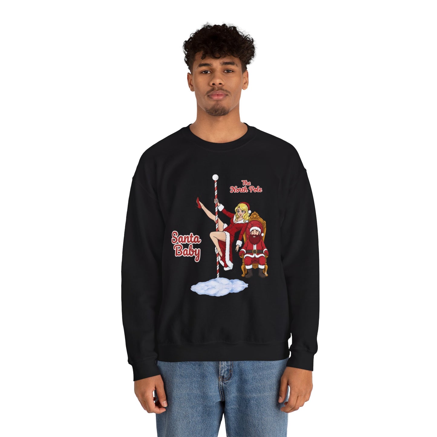 Santa Baby (Light Tone) Unisex Ugly Christmas Sweatshirt