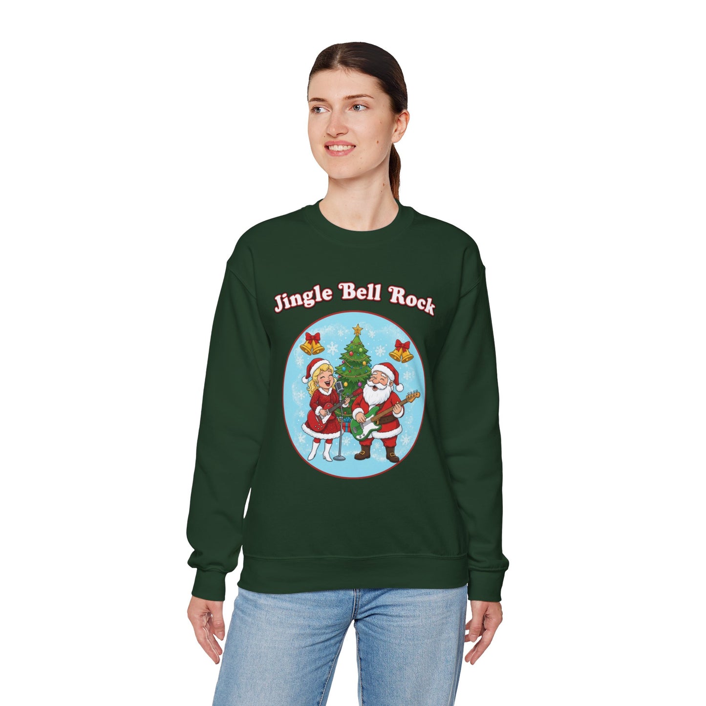 Jingle Bell Rock (Light Tone) Unisex Ugly Christmas Sweatshirt