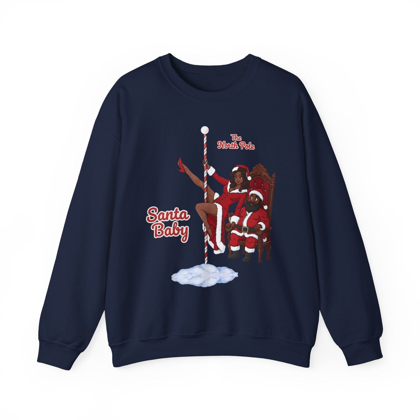 Santa Baby (Dark Tone) Unixsex Ugly Christmas Sweatshirt