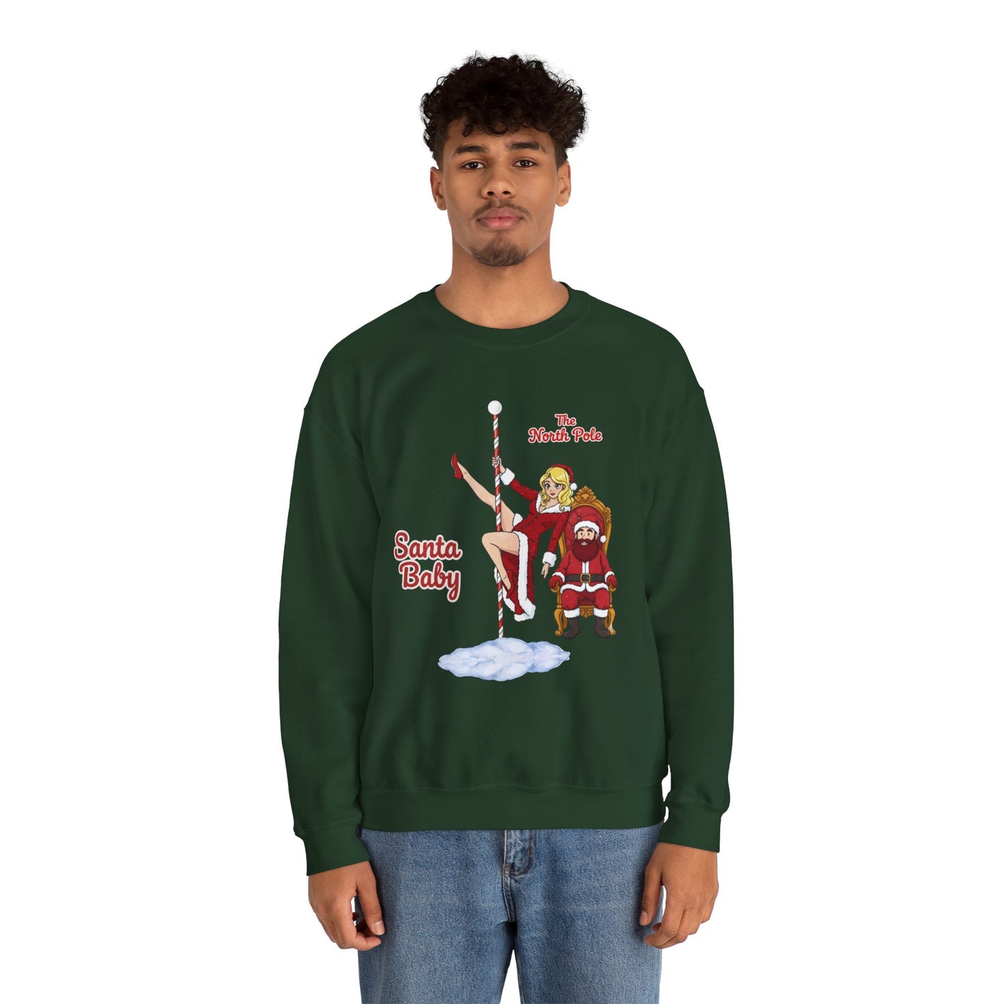 Santa Baby (Light Tone) Unisex Ugly Christmas Sweatshirt