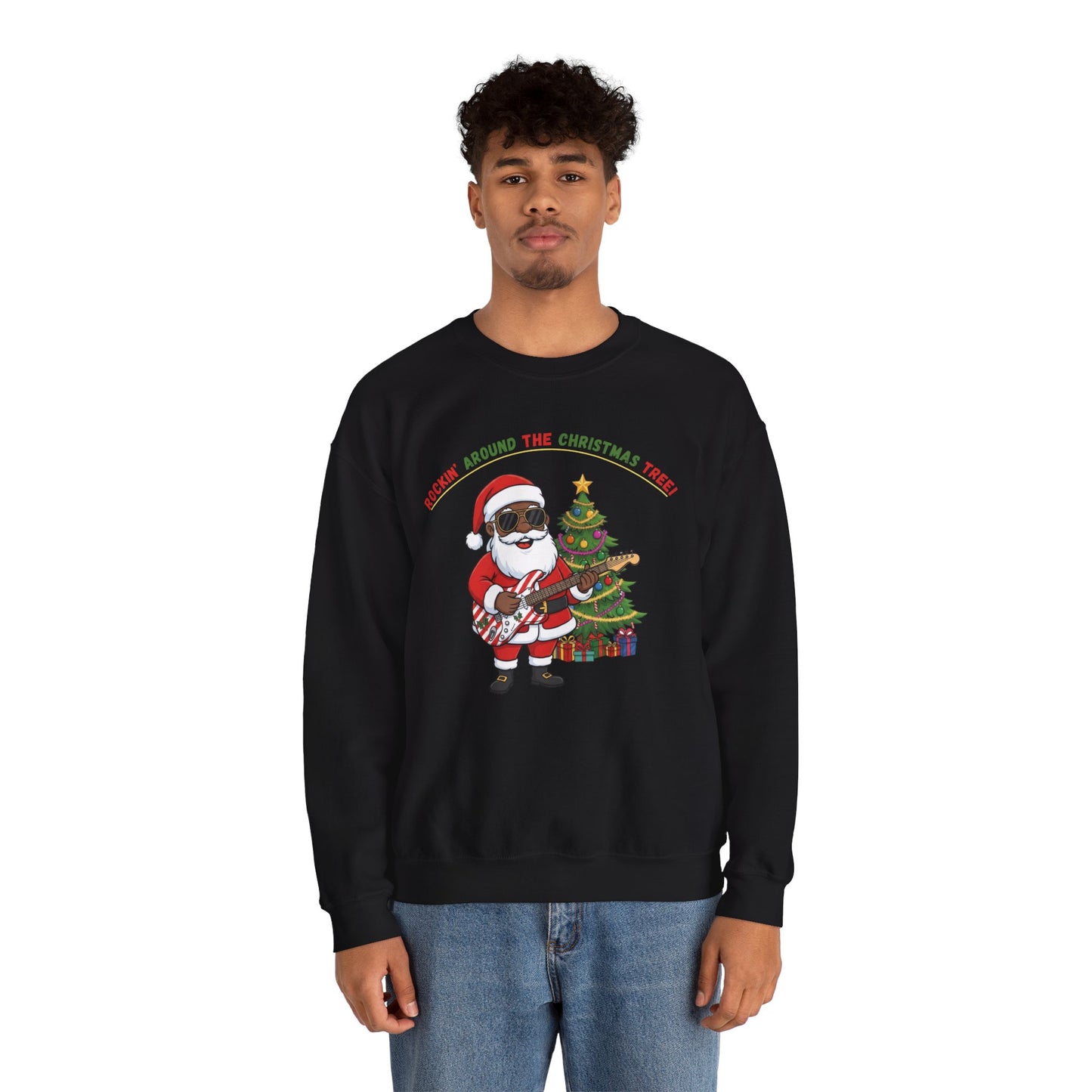 Rocking Around (Dark Tone) Unisex Ugly Christmas Sweatshirt