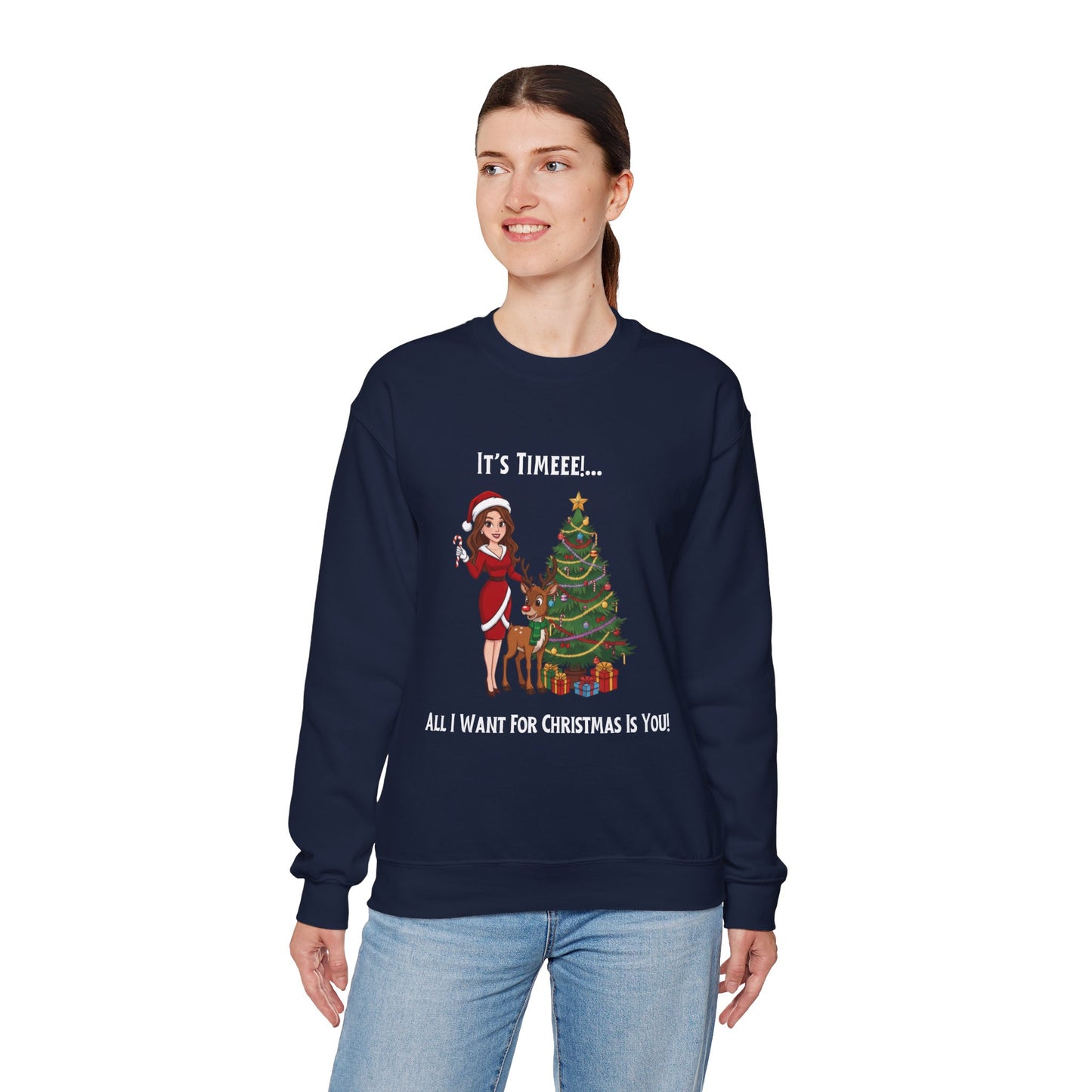All I Want For Christmas (Light Tone) Unisex Ugly Sweatshirt