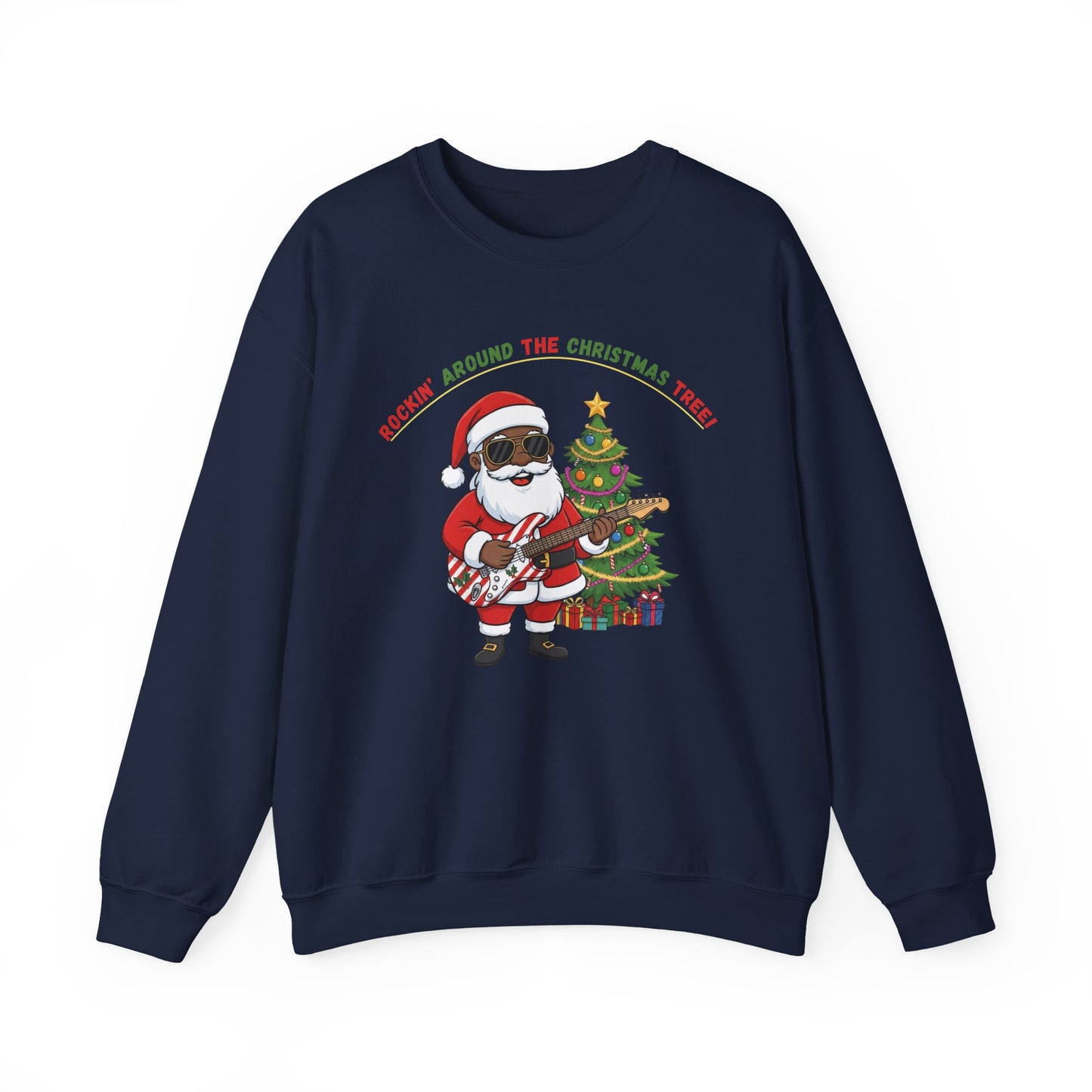 Rocking Around (Dark Tone) Unisex Ugly Christmas Sweatshirt