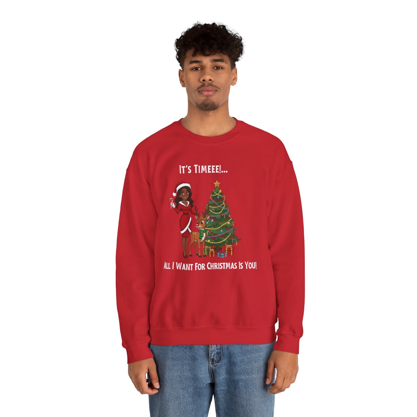 All I Want For Christmas (Dark Tone) Unisex Ugly Christmas Sweatshirt