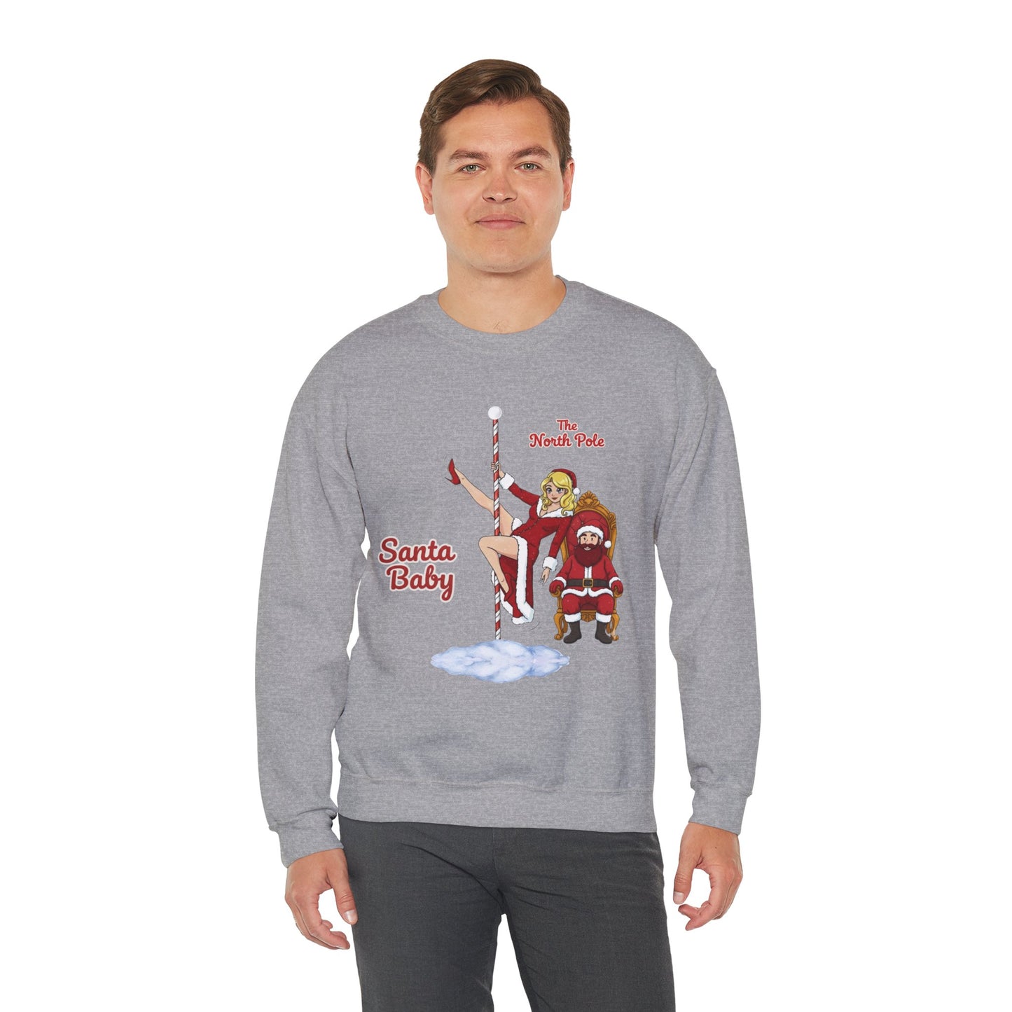 Santa Baby (Light Tone) Unisex Ugly Christmas Sweatshirt