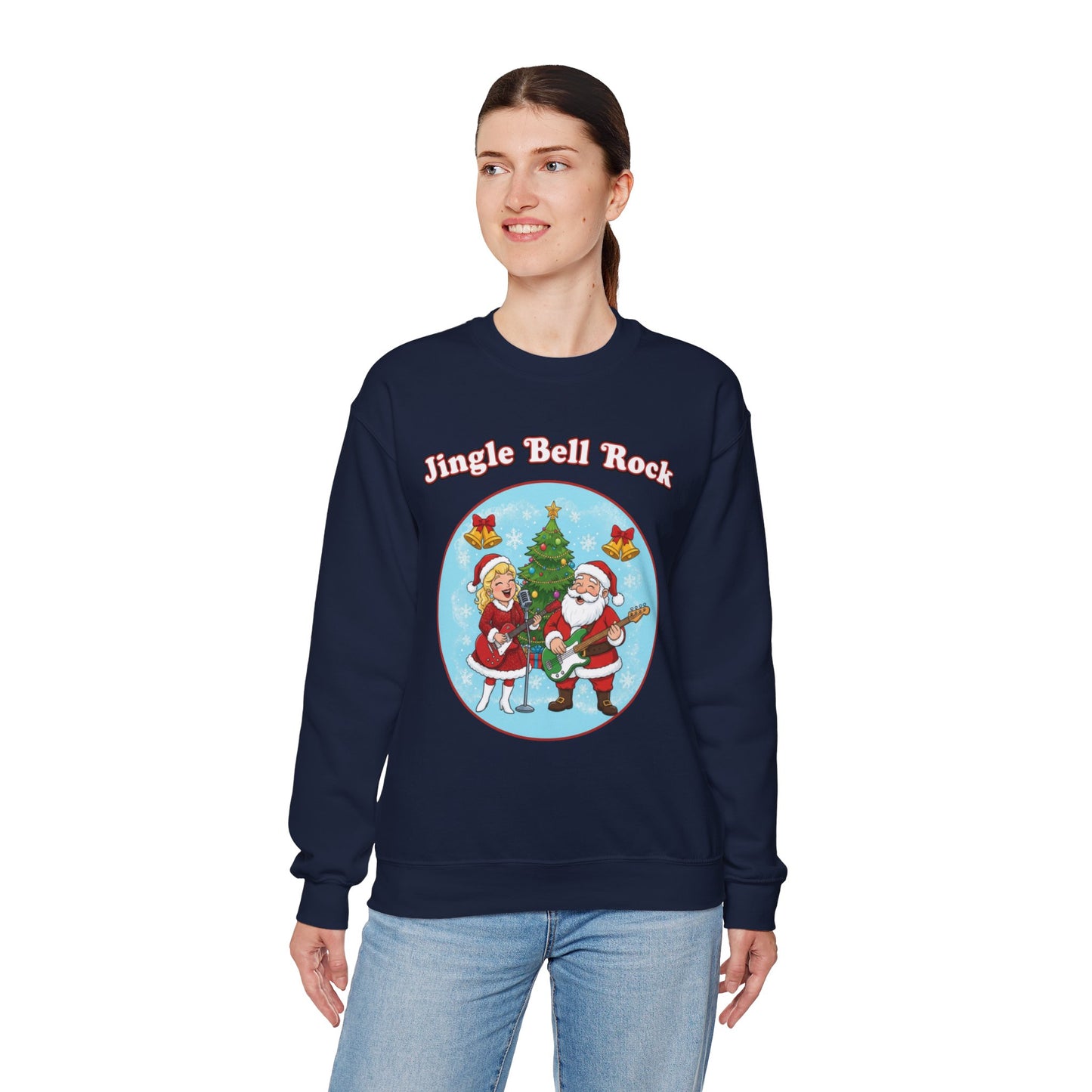 Jingle Bell Rock (Light Tone) Unisex Ugly Christmas Sweatshirt