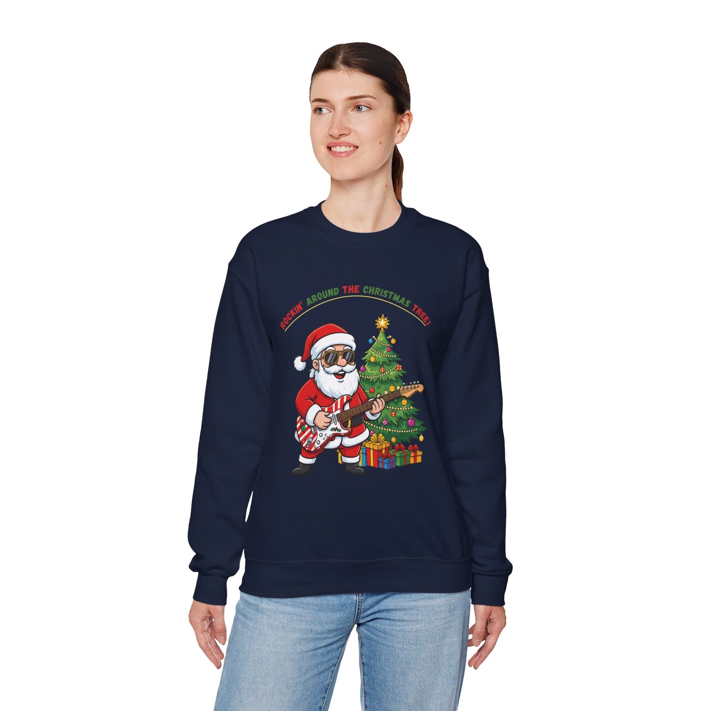 Rocking Around (Light Tone) Unisex Ugly Christmas Sweatshirt