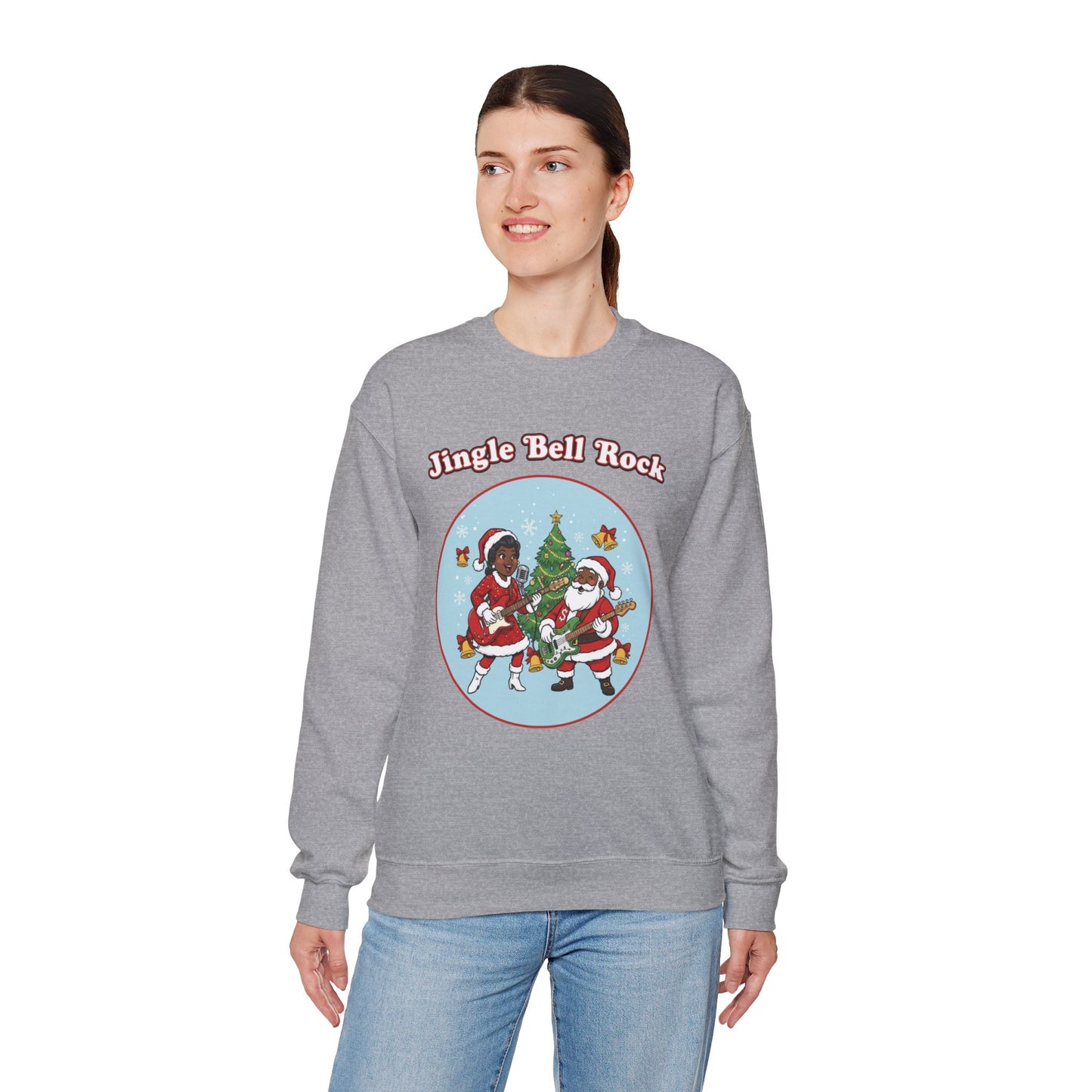 Jingle Bell Rock (Dark Tone) Unisex Ugly Christmas Sweatshirt