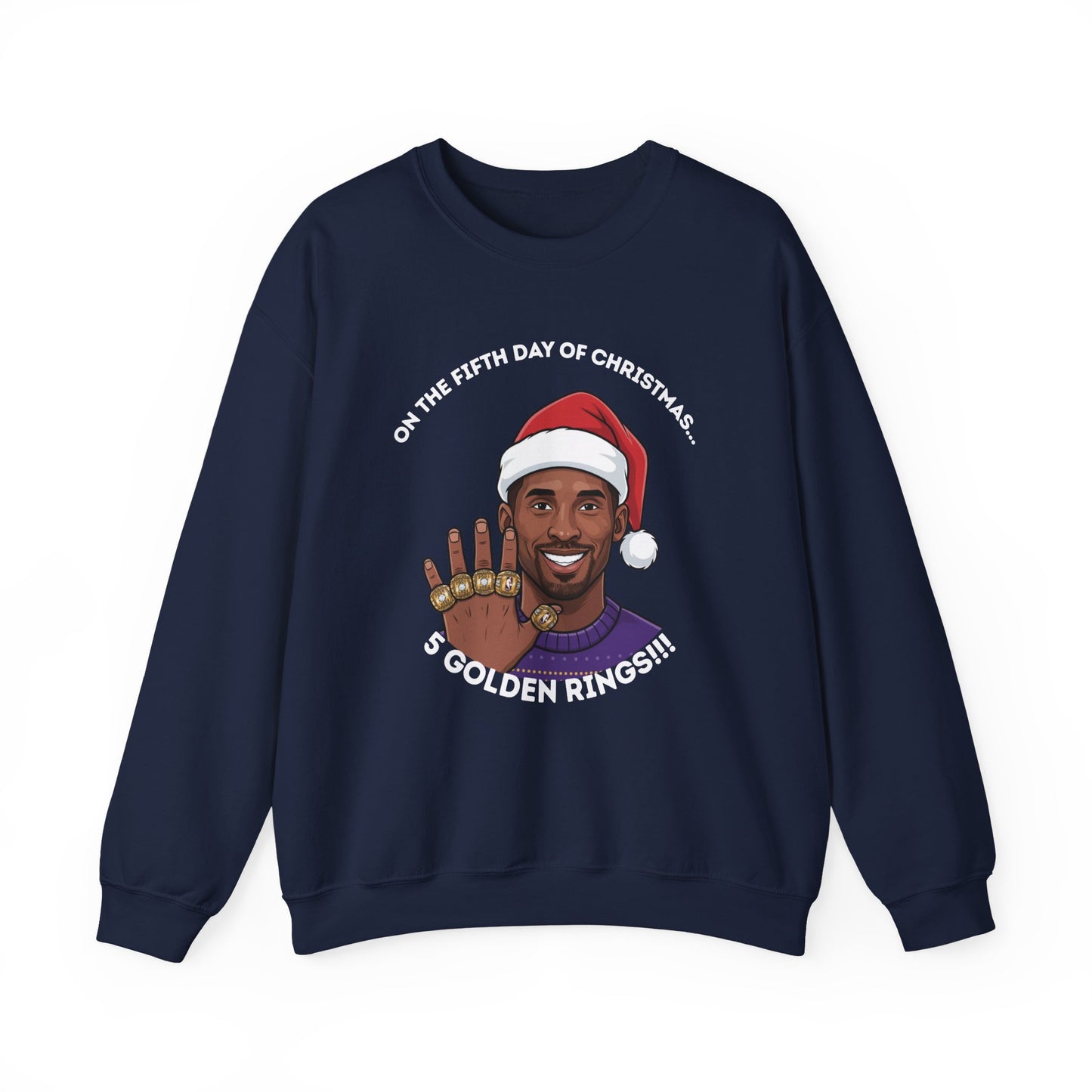 Kobe Bryant 5 Golden Rings Unisex Ugly Christmas Sweatshirt
