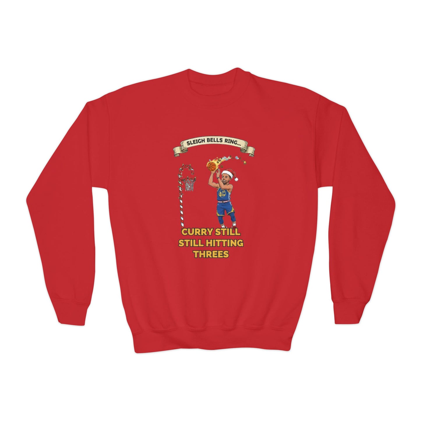 Youth - Steph Curry Still Hitting Threes Ugly Christmas Sweatshirt