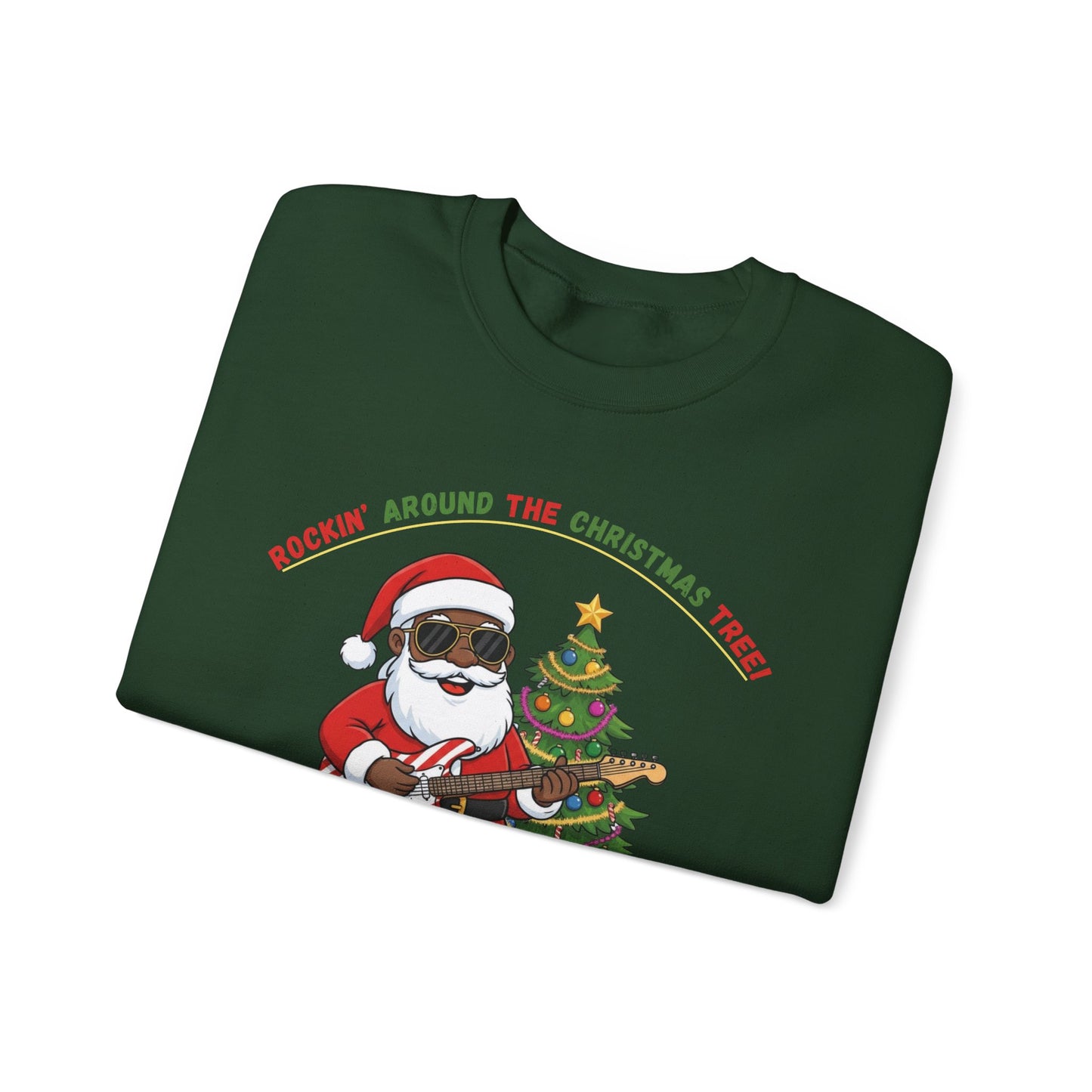 Rocking Around (Dark Tone) Unisex Ugly Christmas Sweatshirt