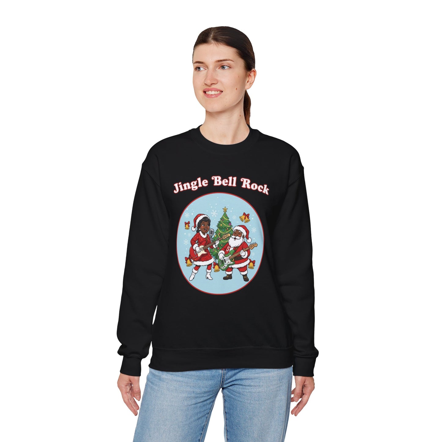 Jingle Bell Rock (Dark Tone) Unisex Ugly Christmas Sweatshirt