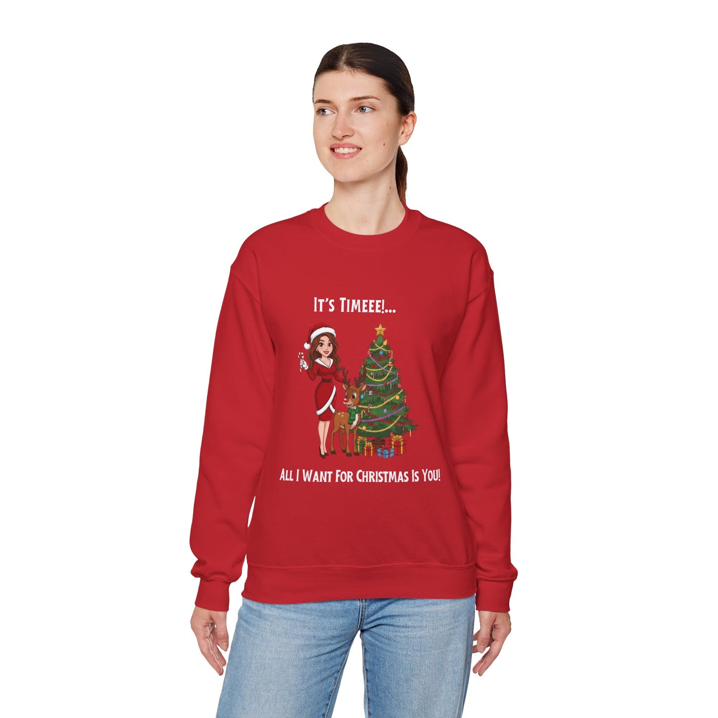 All I Want For Christmas (Light Tone) Unisex Ugly Sweatshirt
