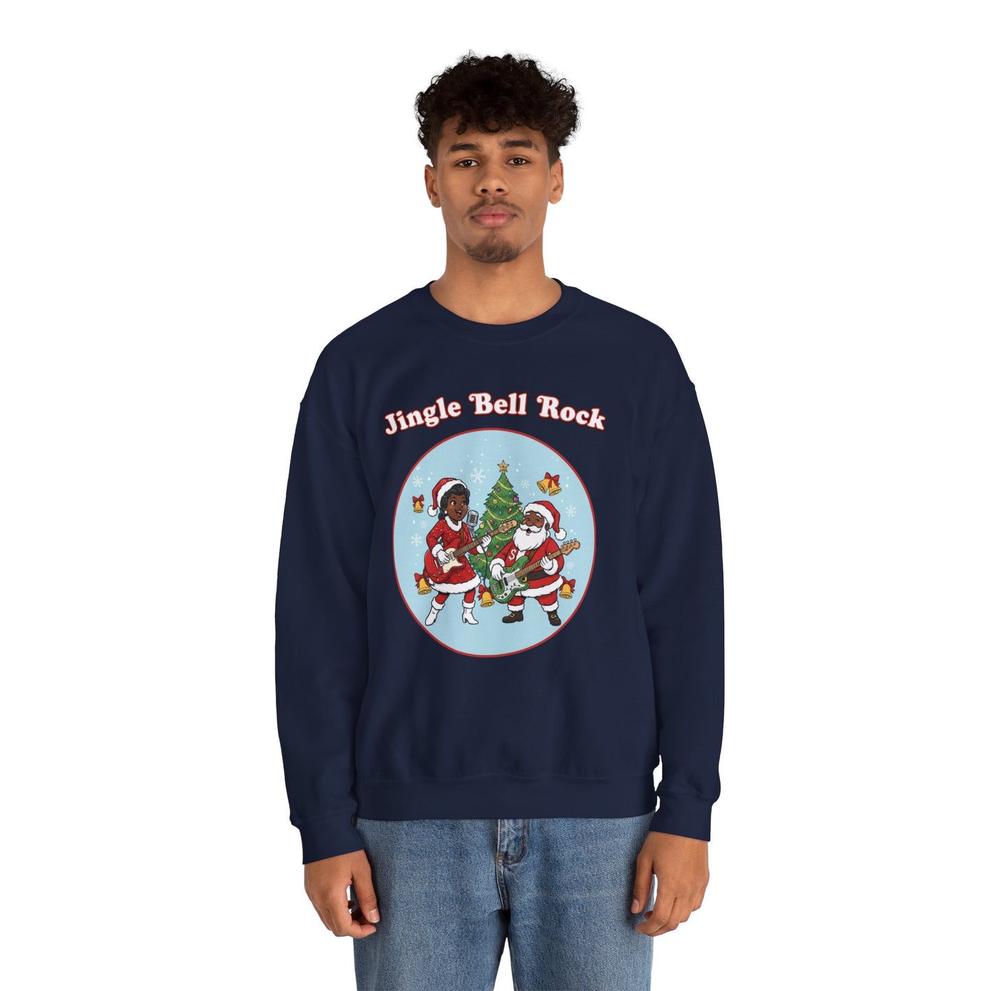 Jingle Bell Rock (Dark Tone) Unisex Ugly Christmas Sweatshirt