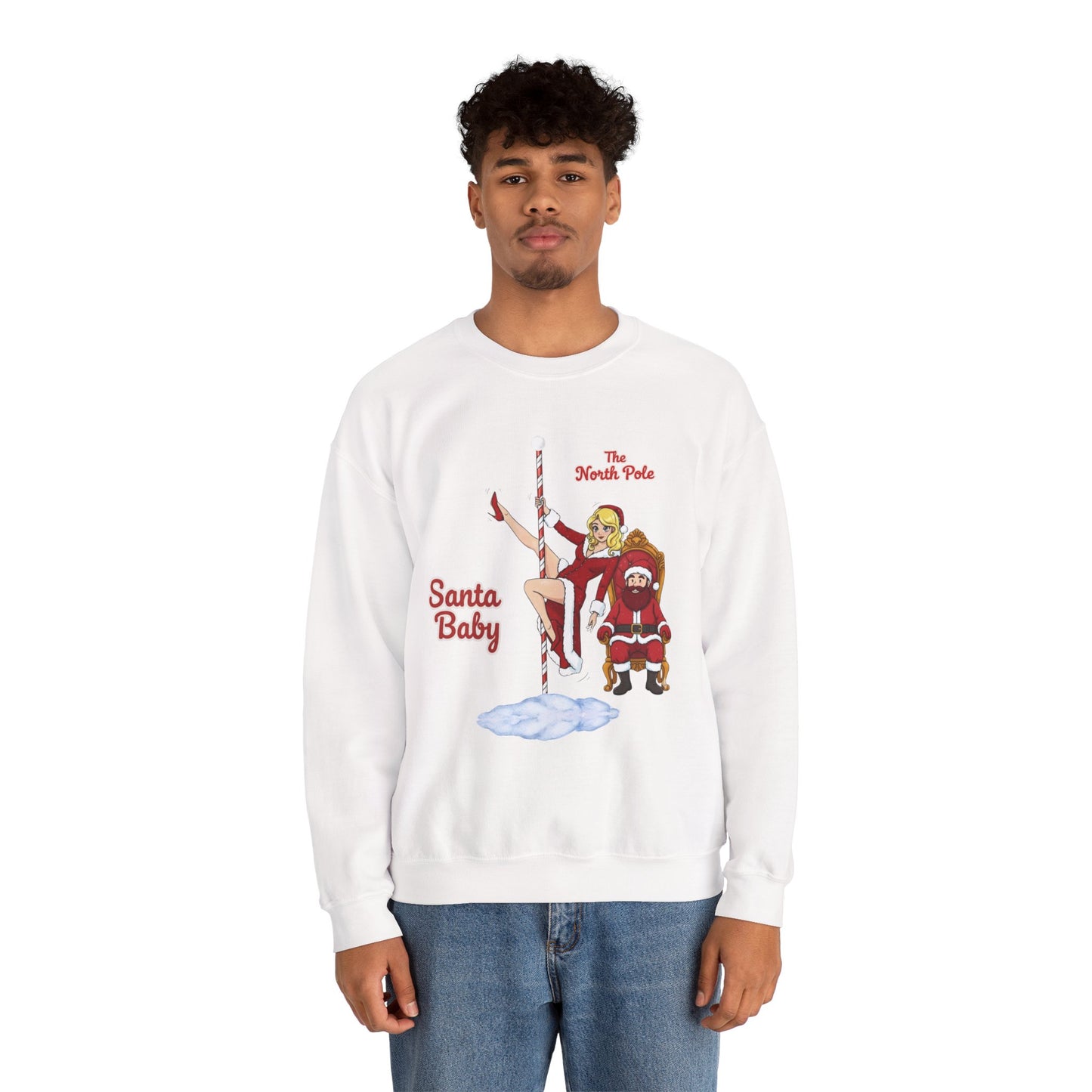 Santa Baby (Light Tone) Unisex Ugly Christmas Sweatshirt